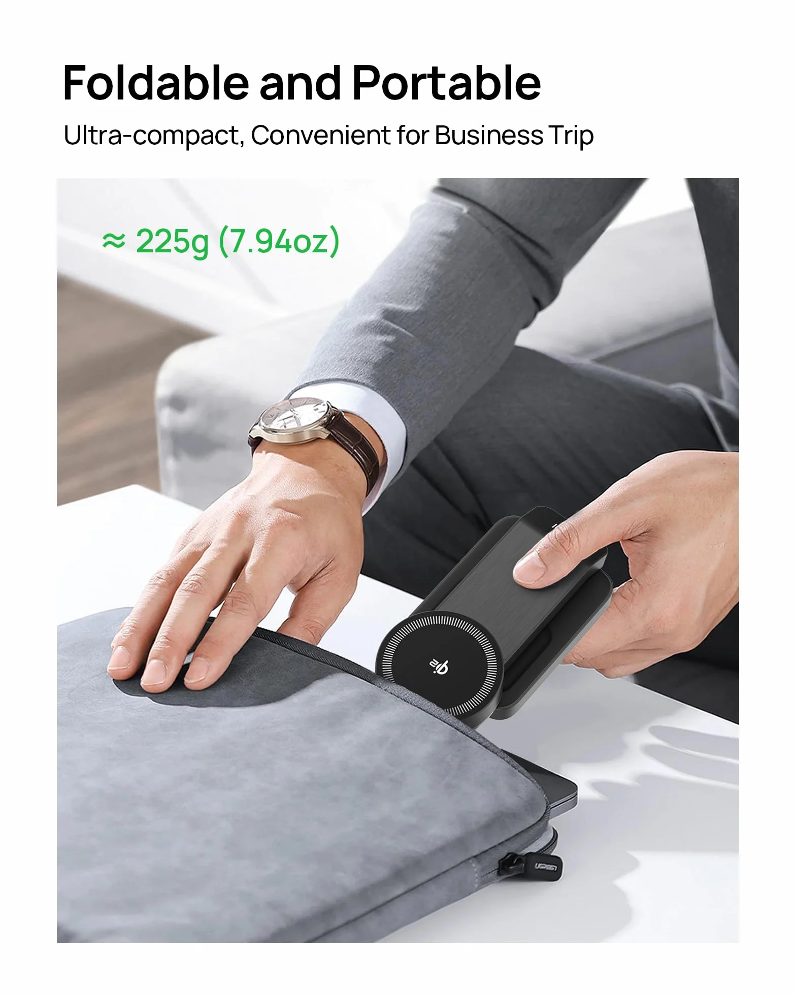 SODI Bezprzewodowa stacja ładująca 3 w 1, certyfikat Qi2, 15 W, składana stacja ładująca do iPhone 16/15/14/13/12, AirPods, Apple Watch