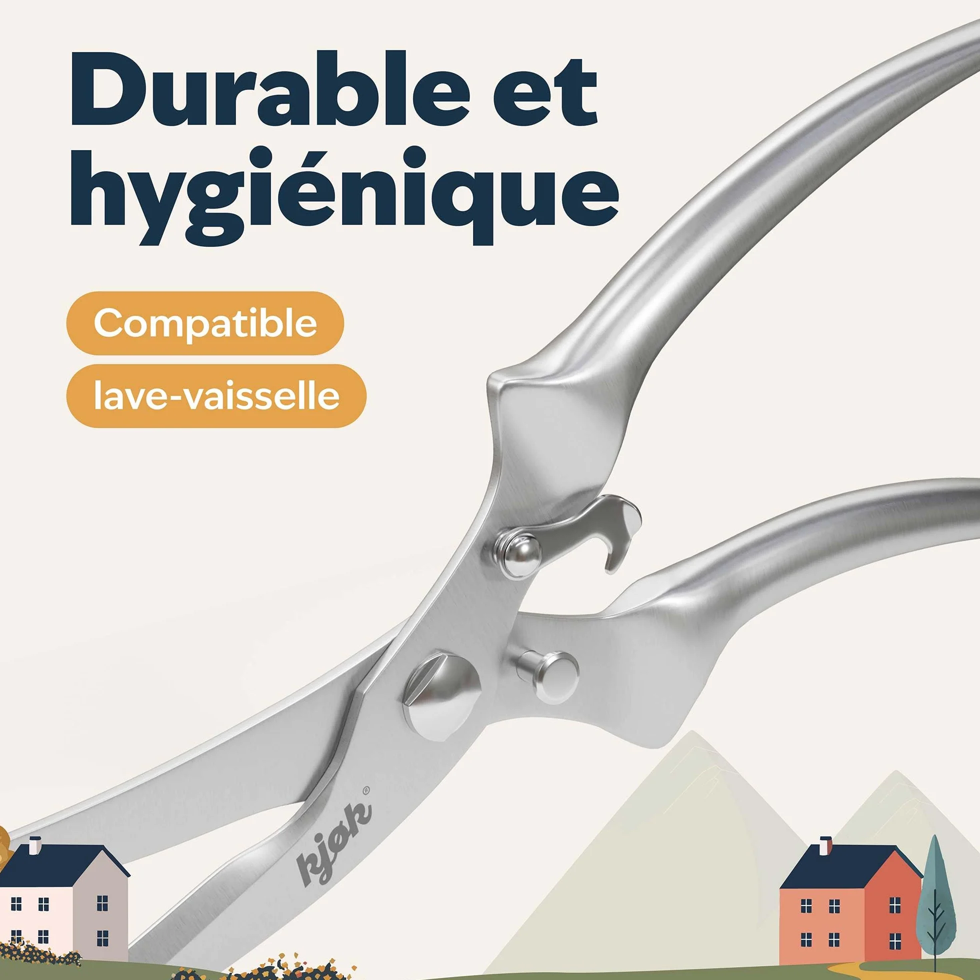 Ciseaux à Volaille en Acier Inoxydable Premium Ciseaux de Cuisine pour Poulet Oie Canard