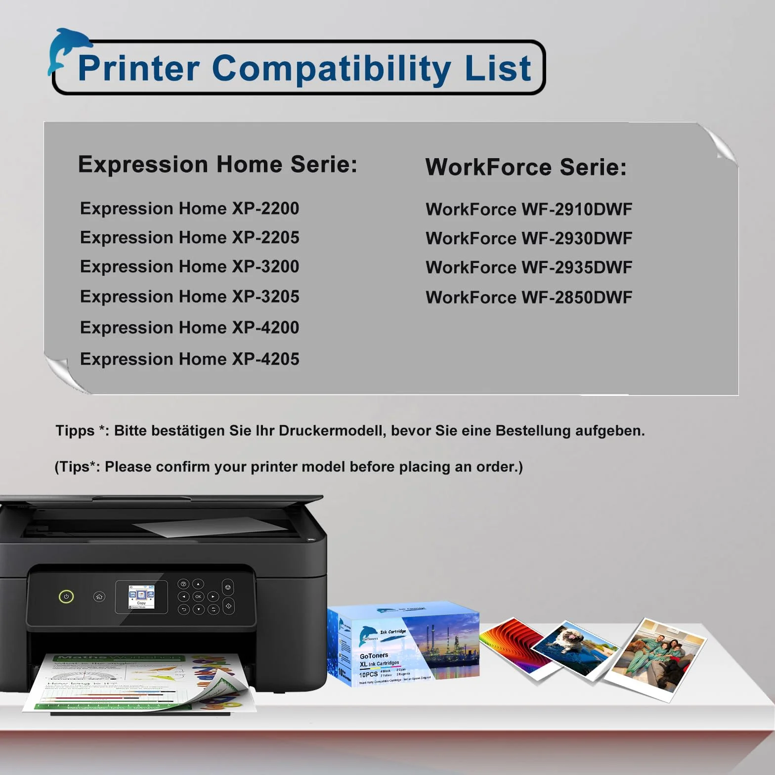 Cartouche d'encre compatible Epson 604 604XL pour XP-2200 XP-2205 XP-3200 XP-3205 XP-4200 XP-4205 WF-2910 WF-2930 WF-2950 (4 Noir, 2 Cyan, 2 Magenta, 2 Jaune)