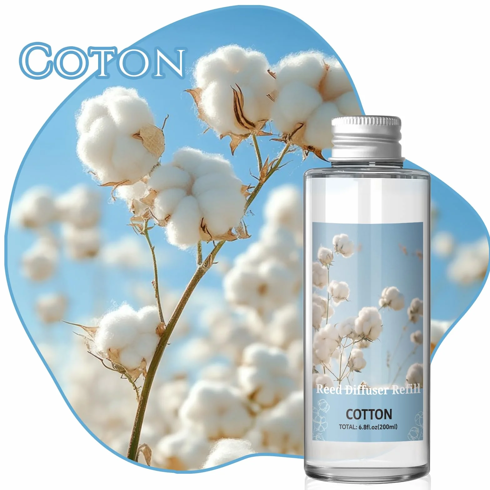 Diffuseur de Parfum Recharge 200ml, Longue Durée, Parfum Ambiance Maison