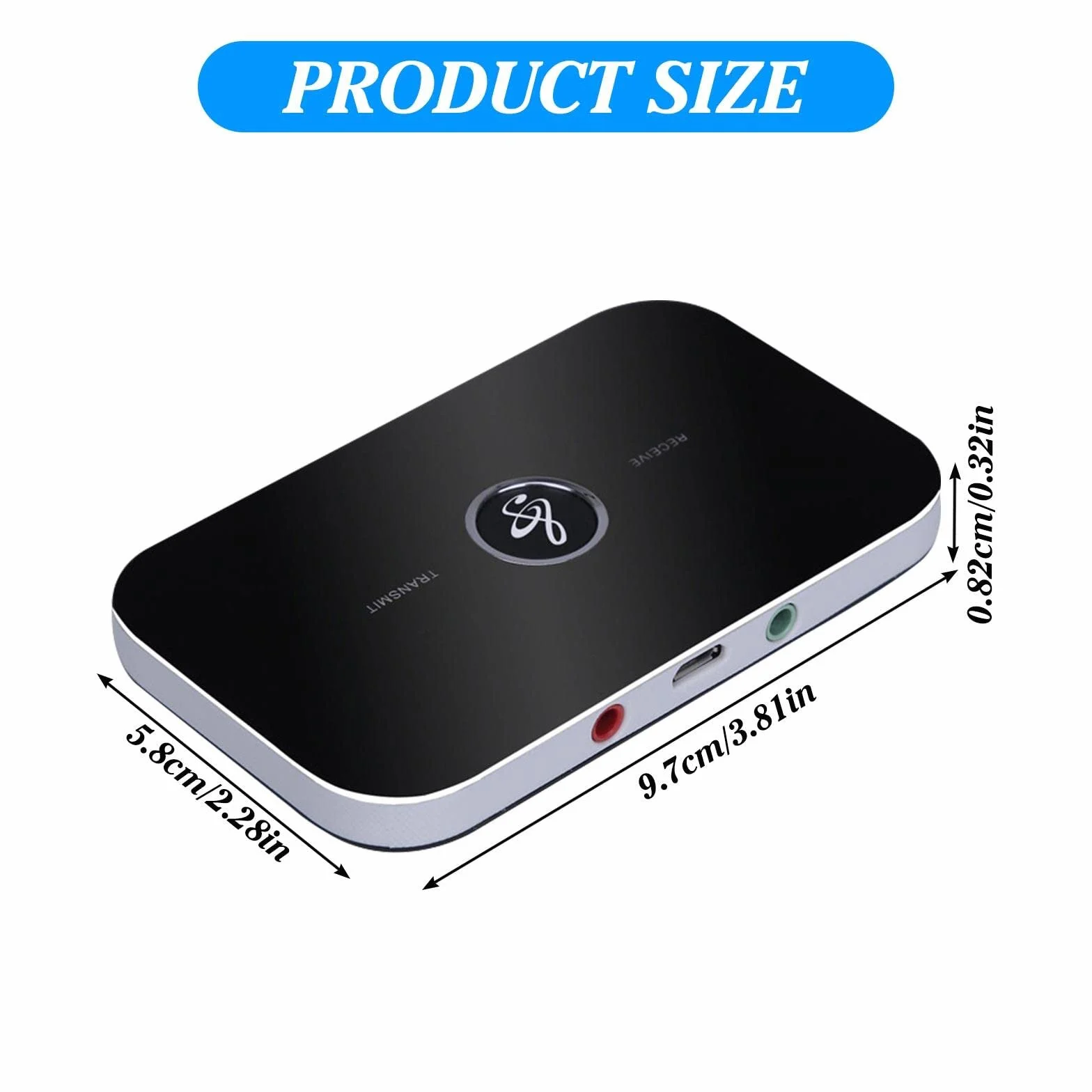 Adapter Bluetooth 5.0: Aicharynic 2 w 1 nadajnik audio odbiornik Bluetooth adapter audio nadajnik odbiornik z AUX 3,5 mm RCA, bezprzewodowy dźwięk HD stereo do telewizora, komputera, słuchawek,