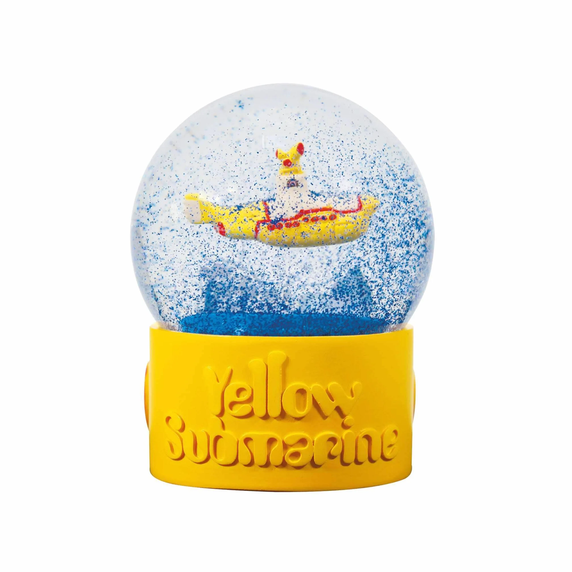Half Moon Bay | Boule à neige sous-marine jaune | Boules à neige The Beatles pour adultes | Décorations de Noël insolites et décoration de Noël | Dôme à neige amusant | Cadeaux et cadeaux musicaux The