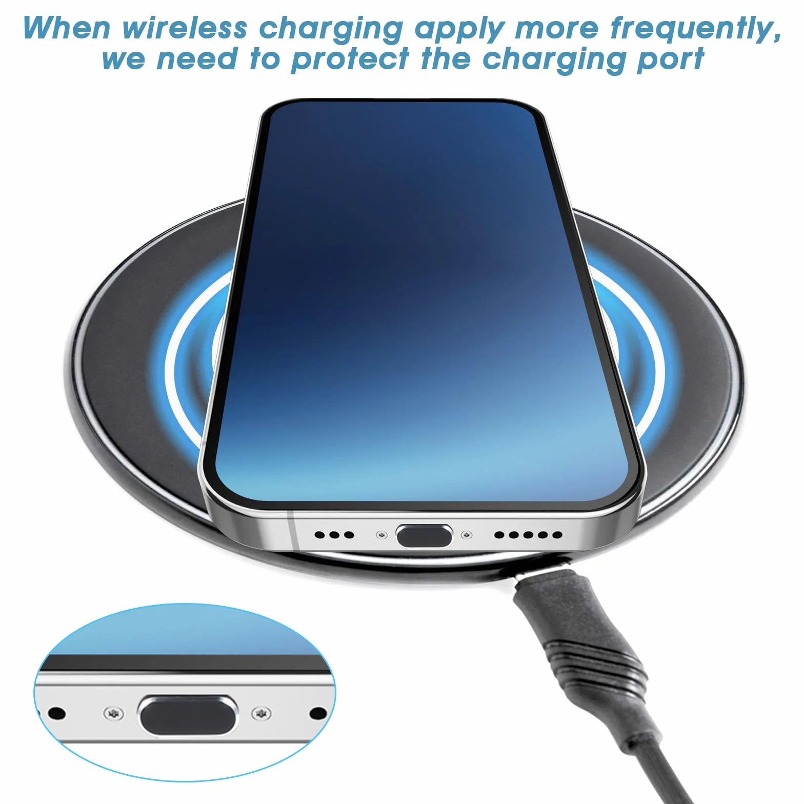 Metalowa wtyczka przeciwpyłowa USB-C, 4 szt., typ C, metalowa wtyczka do czyszczenia, wtyczka portowa USB-C, ochrona przed kurzem, zaślepki, przyłącze ładowania, USB-C