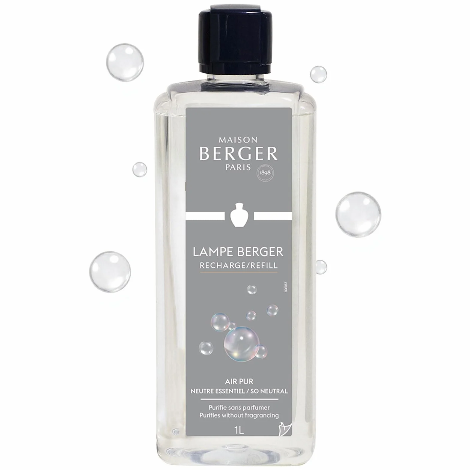 MAISON BERGER Recharge Lampe Berger Air Pur 1 Litre sans Parfum Fabriqué en France