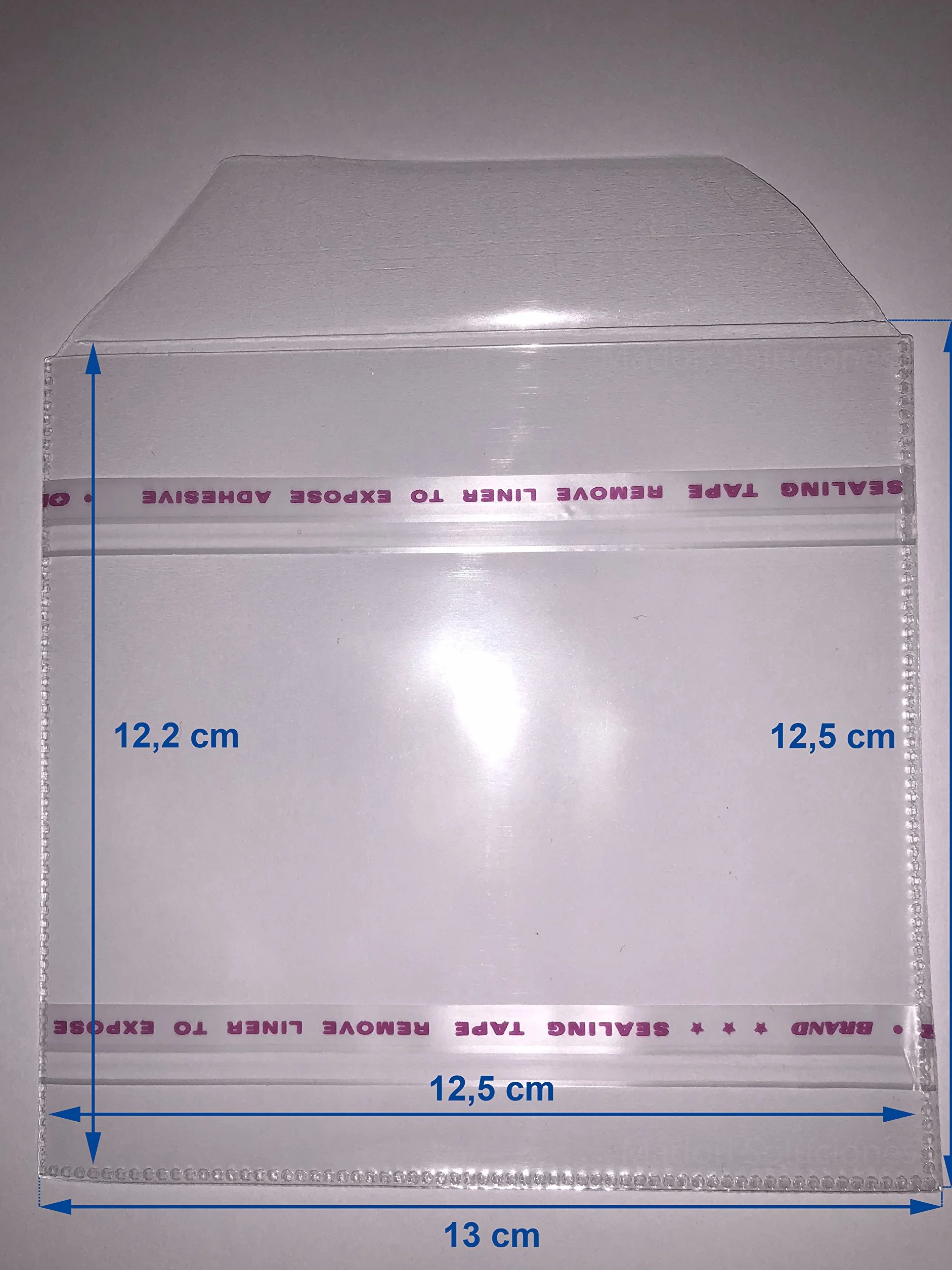 Housses adhésives de protection pour CD/DVD/Blu-Ray 10 microns polypropylène transparentes