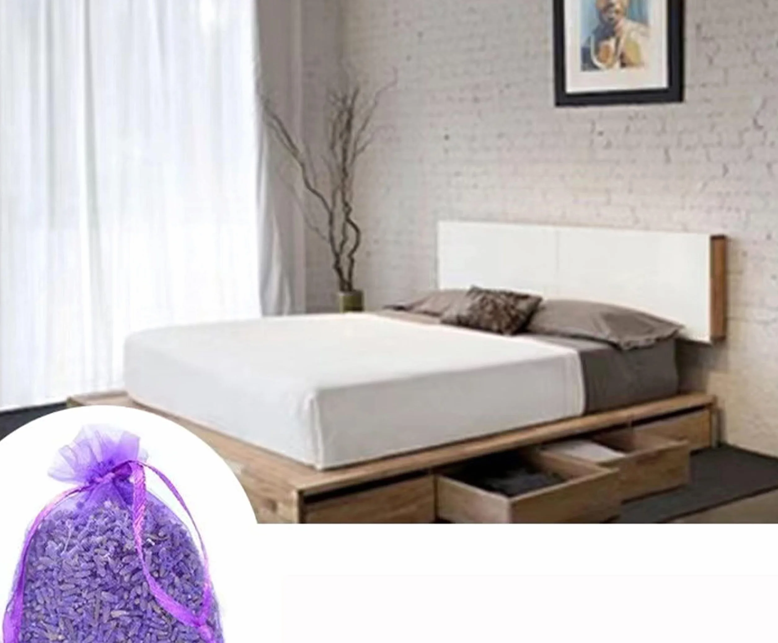 Anti-Insectes Anti-Mites Lavande 100% Naturelle 25 Pièces pour Vêtements Armoires
