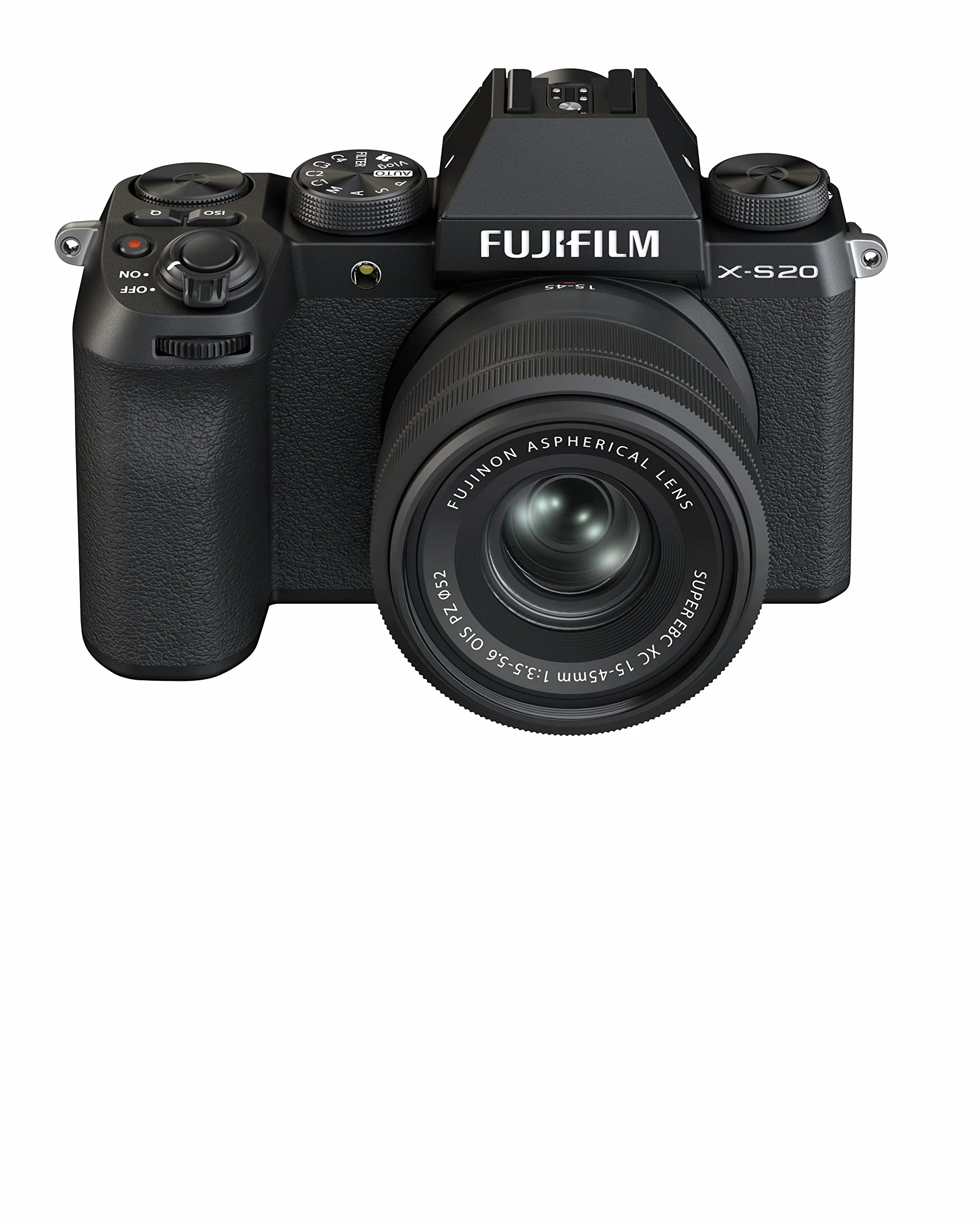 Fujifilm X-S20 26MP bezlusterkowy aparat cyfrowy, KIT XC15-45mmF3.5-5.6, X-Trans CMOS 4 APS-C, X-Processor 5, IBIS, 6,2K filmy 30p, wizjer EVF, ekran LCD 3" z kątem zmiennym, czarny