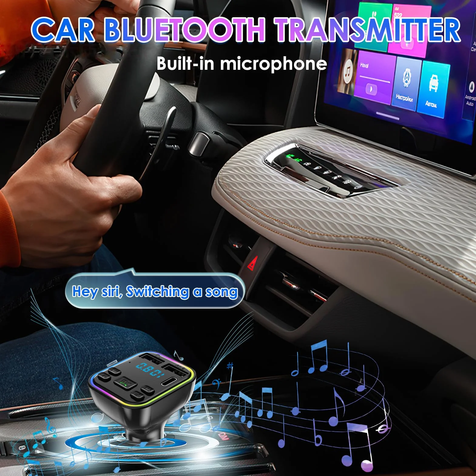 Nadajnik FM Bluetooth samochodowy adapter samochodowy Bluetooth
