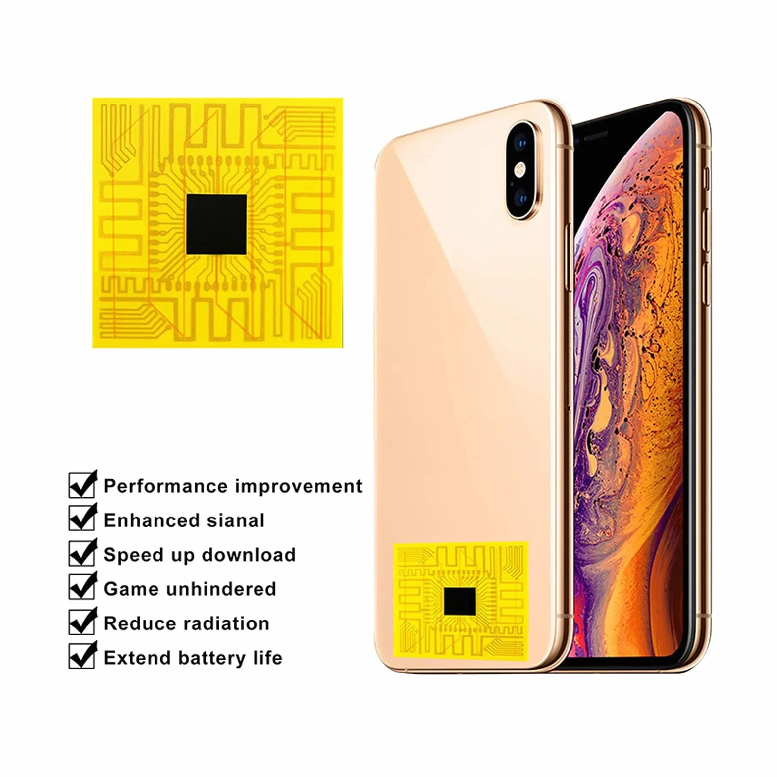 5 szt. Naklejki Wzmacniające sygnał Telefonu Komórkowego, Wzmacniacz Anteny Telefonu Komórkowego z Tylnym Klejem, do Krótkofalówek, Brzęczyków, Bezprzewodowych Telefonów Domowych