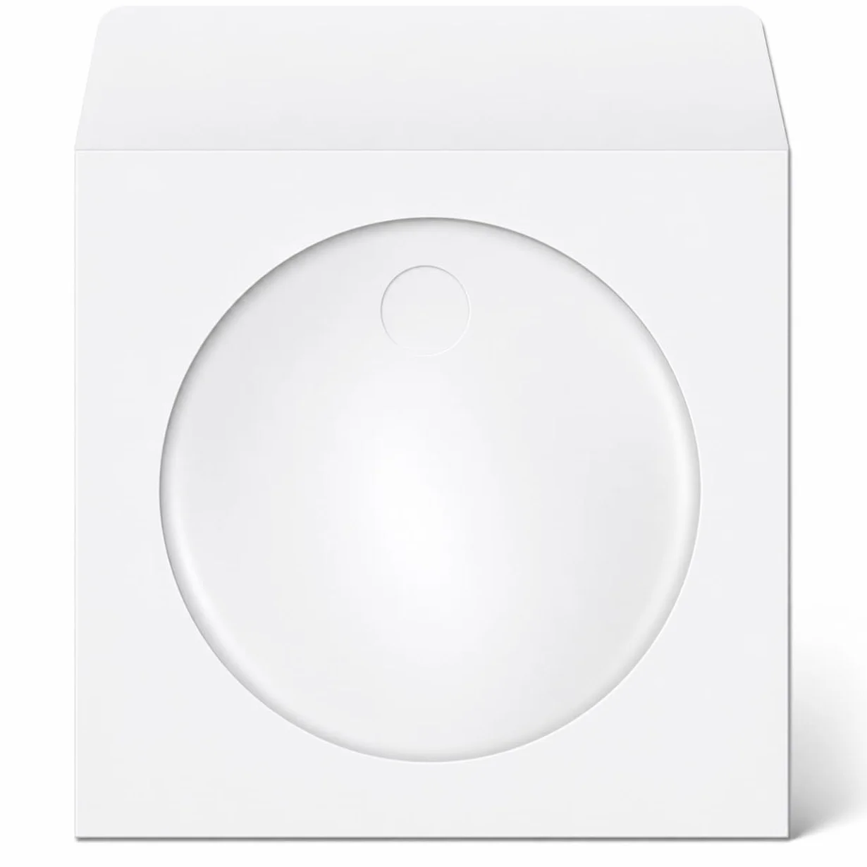 DragonTrading Lot de 50 enveloppes en papier blanc pour CD/DVD/Bluray avec fenêtre transparente