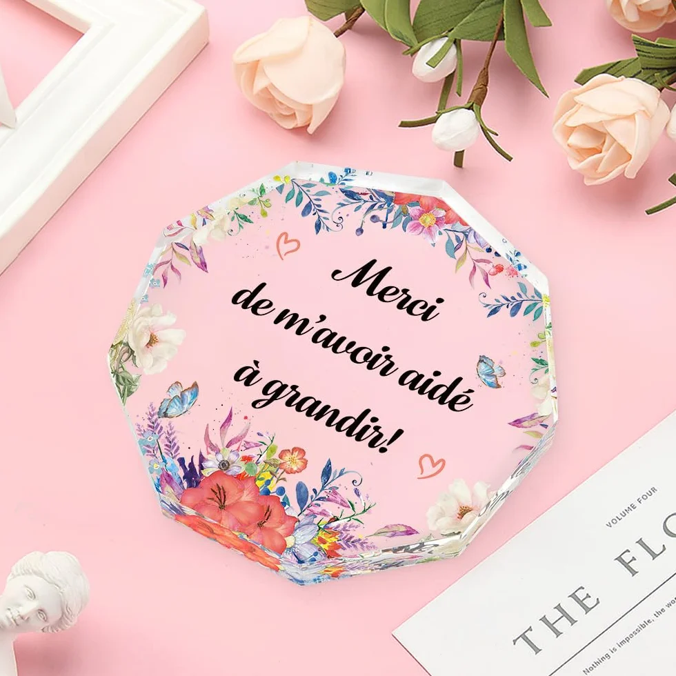 Cadeau Merci Maîtresse Fin d'Année Scolaire Acryliques Idée Cadeau Aesh