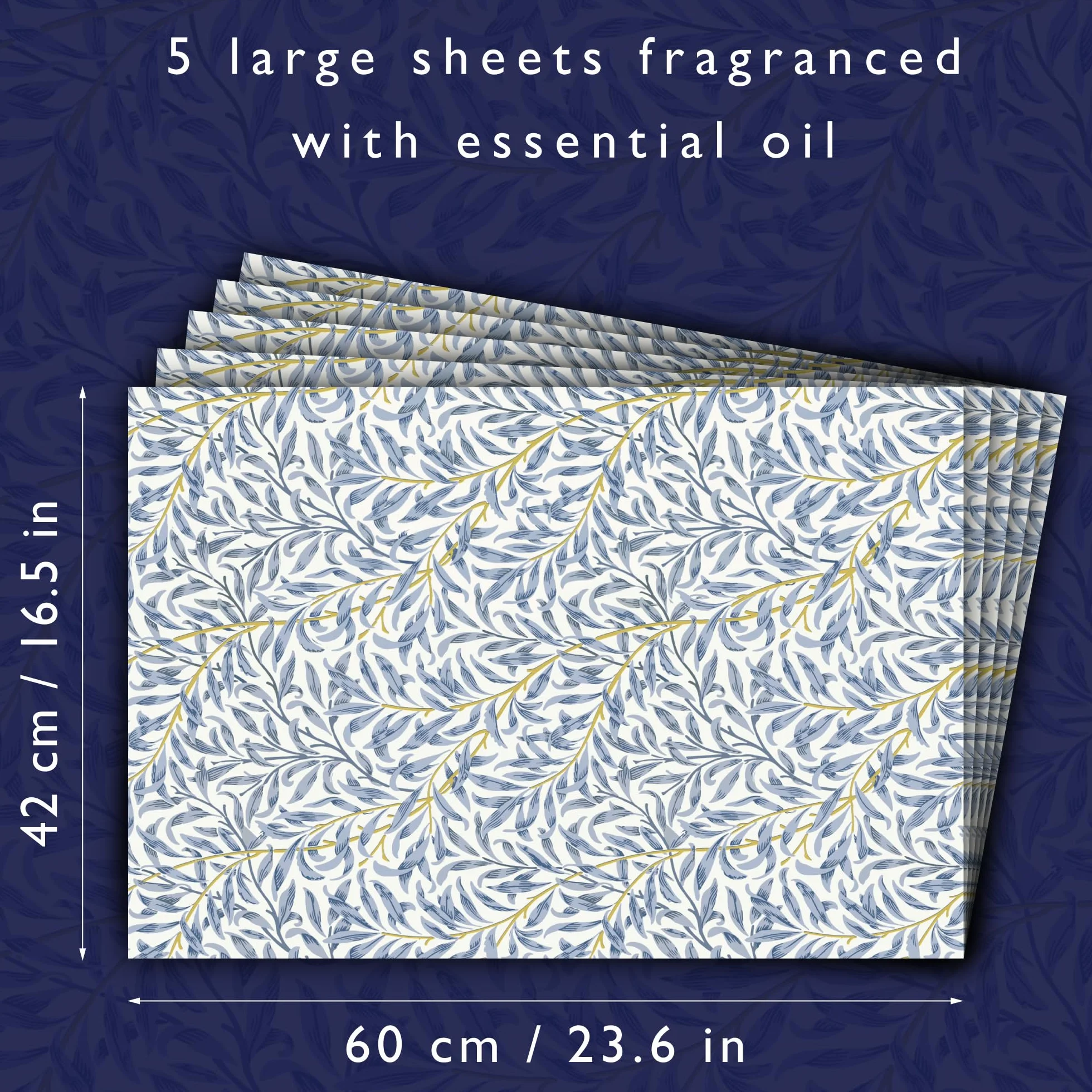 The Master Herbalist Feuilles de Papier parfumées pour tiroir paquet de 5 huiles essentielles Lavender & Neem Oil