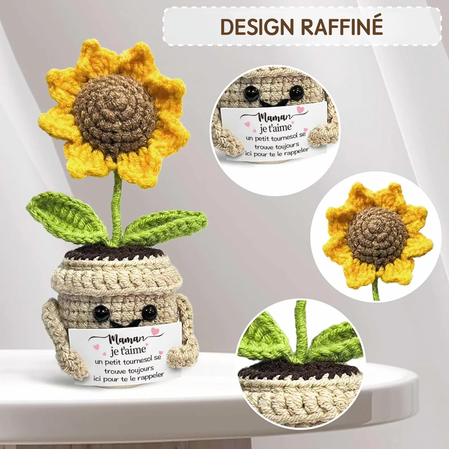 Tournesols Au Crochet Faits Main Cadeau Maman