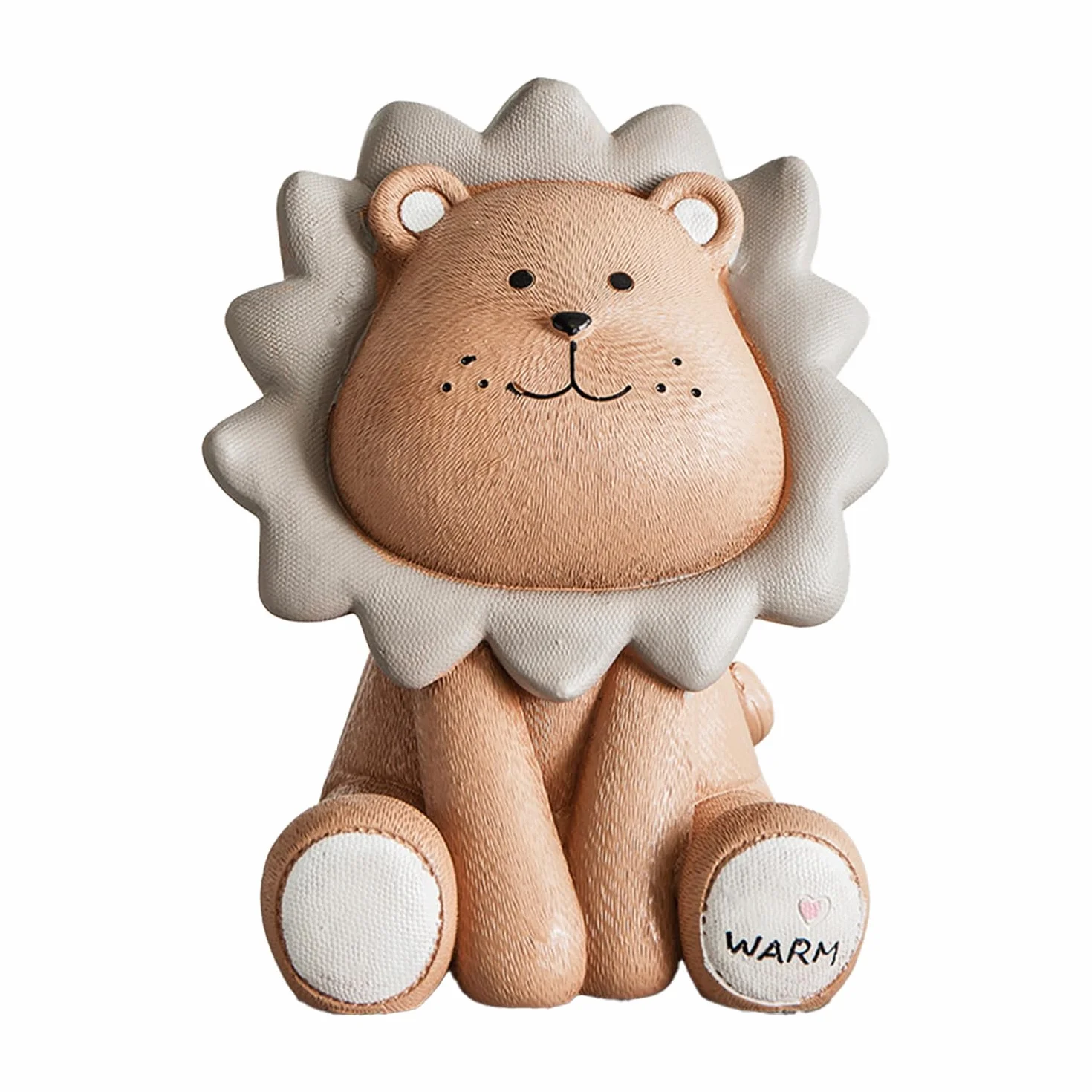 Lion Résine Grise Incassable Tirelire Cadeau Anniversaire Enfants