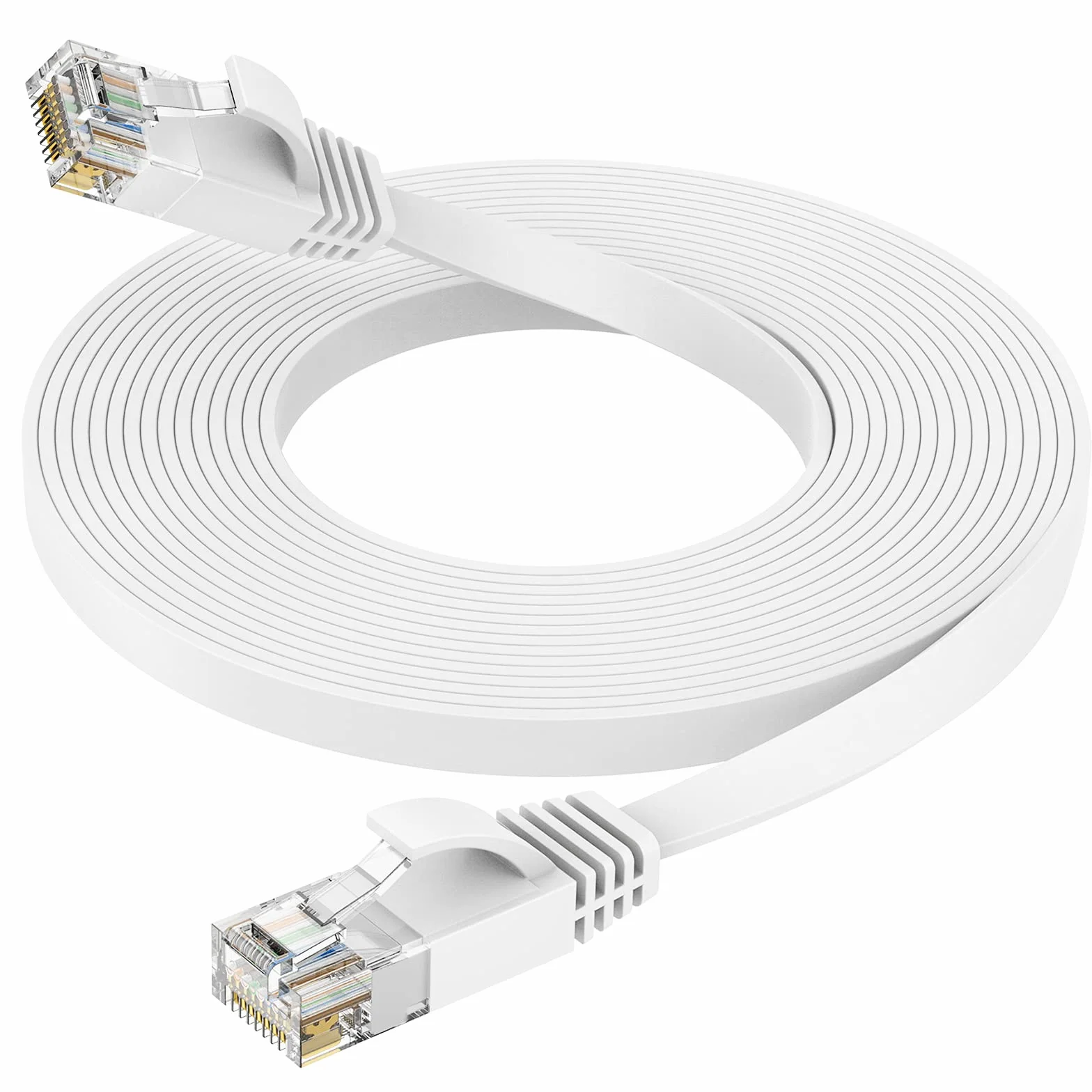 Ercielook Câble Ethernet 10m Cat6 RJ45 Plat LAN 1000 Mbit/s