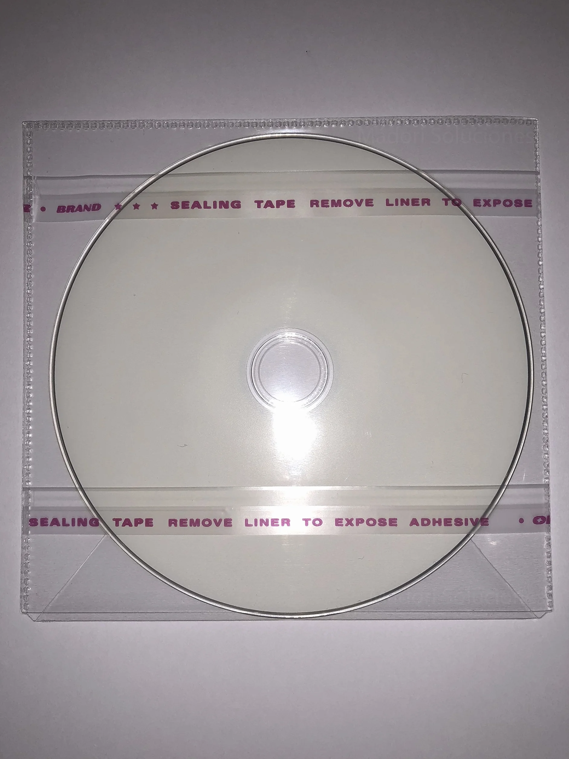 Housses adhésives de protection pour CD/DVD/Blu-Ray 10 microns polypropylène transparentes