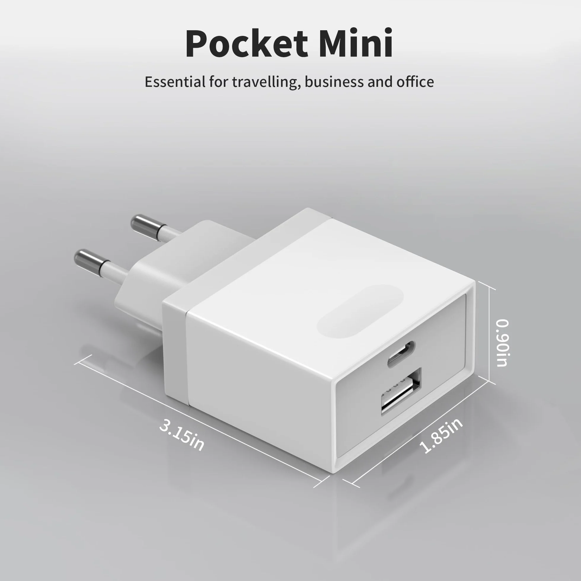 Chargeur USB C 20W Rapide pour iPhone 16 15 14 13 12 11 Pro Max SE, Galaxy, Pad, Adaptateur Secteur Type C Double Bloc Mural