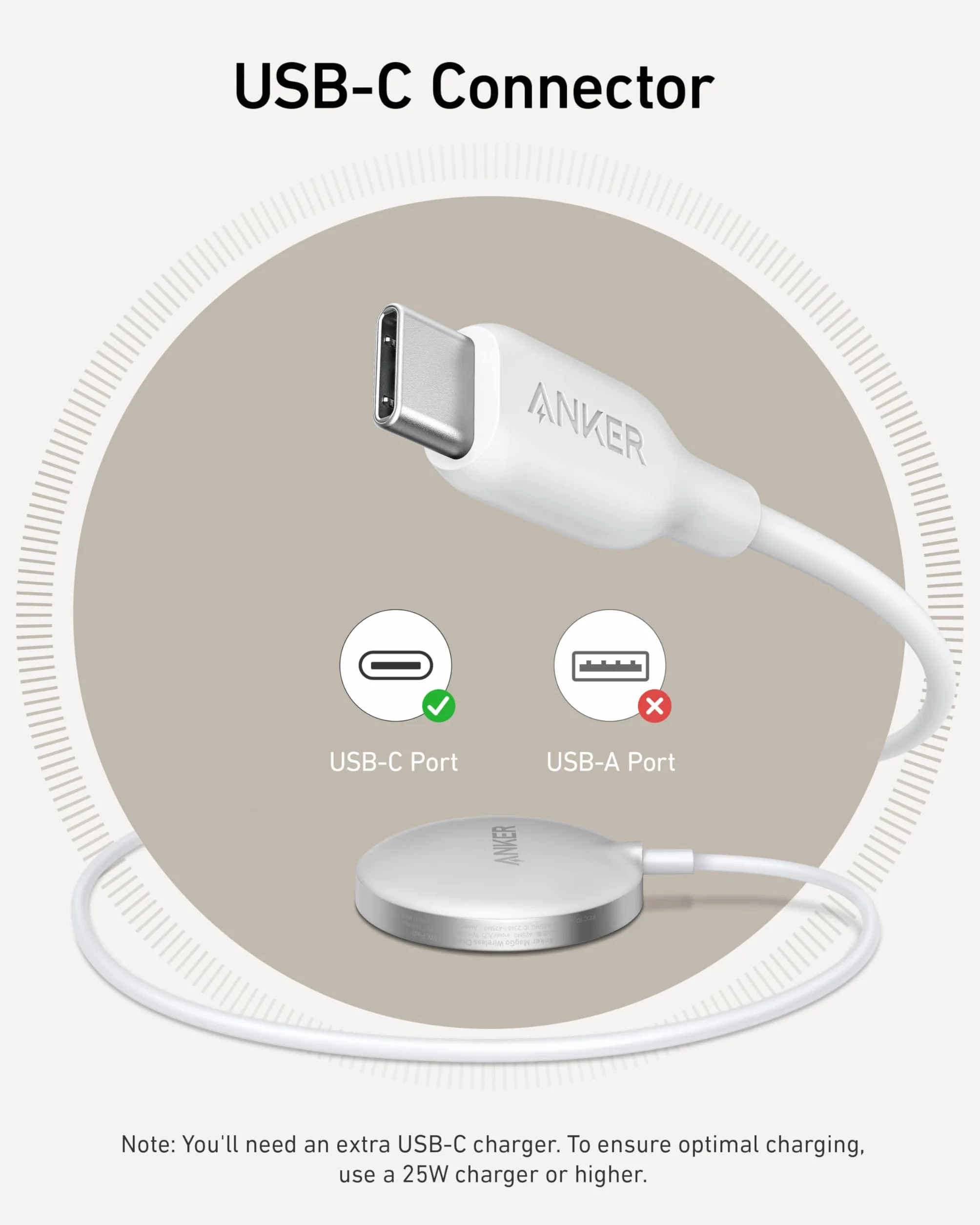 Anker MagGo Magnetyczna ładowarka bezprzewodowa (pad), 15 W Qi2 do MagSafe, do iPhone 16/16 Pro/16 Pro Max/16 Plus/15/14/13/12 (bez zasilacza)