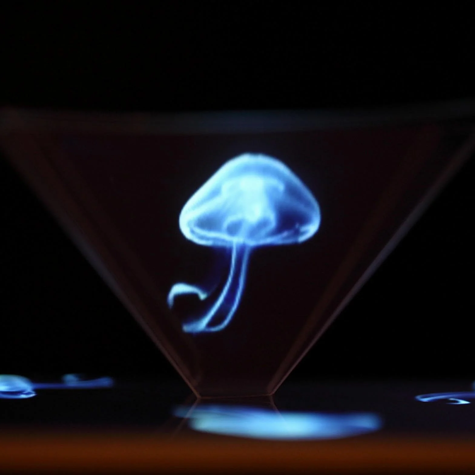 Hologram telefon komórkowy hologram, projektor, hologram, piramida, hologram, piramida, wy?wietlacz, hologram, magiczna projekcja, 7 x 7 x 4 cm