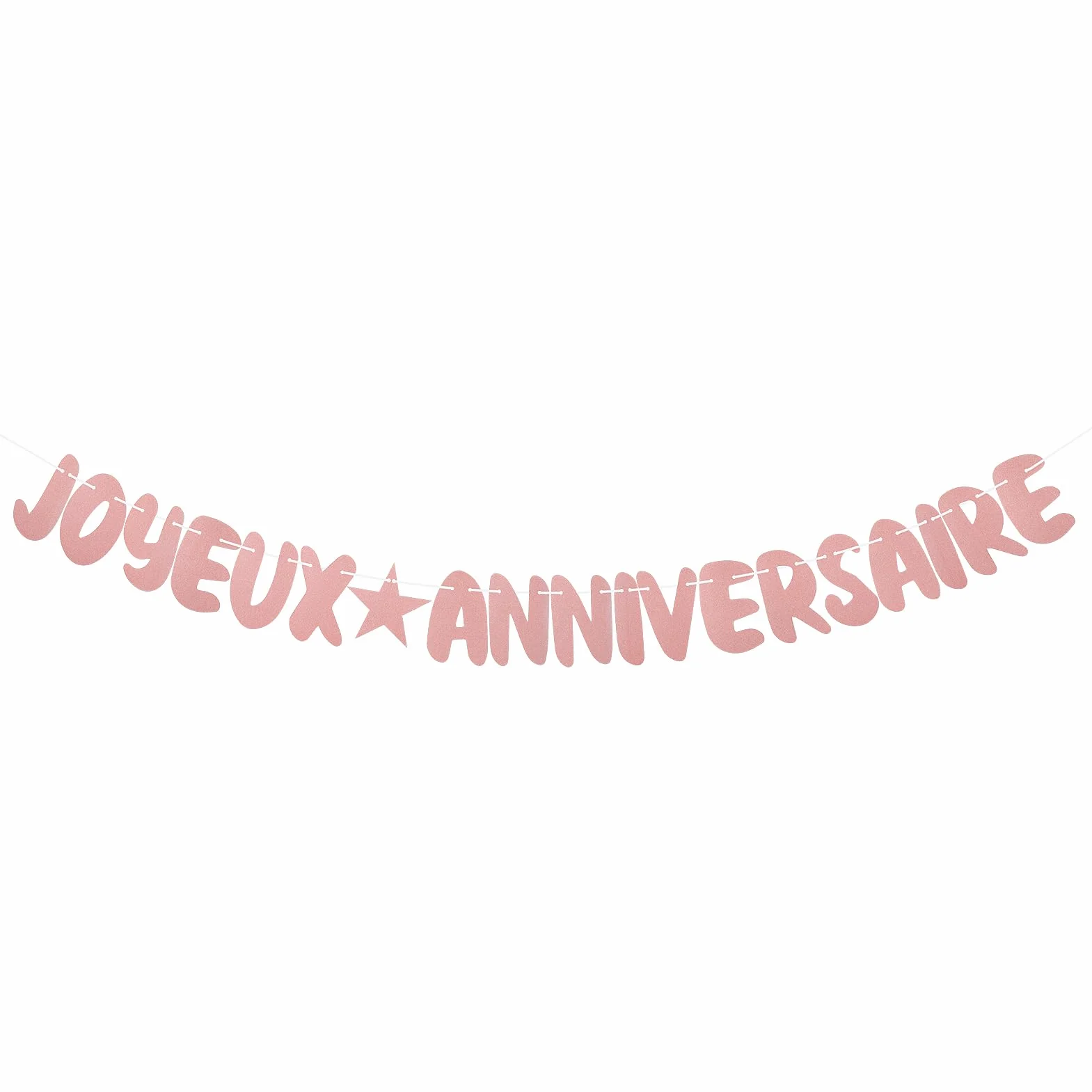 Joyeux Anniversaire Rose Gold Glitter Bannière Banderole Pailleté Garland Bunting Fête Anniversaire Party Décorations