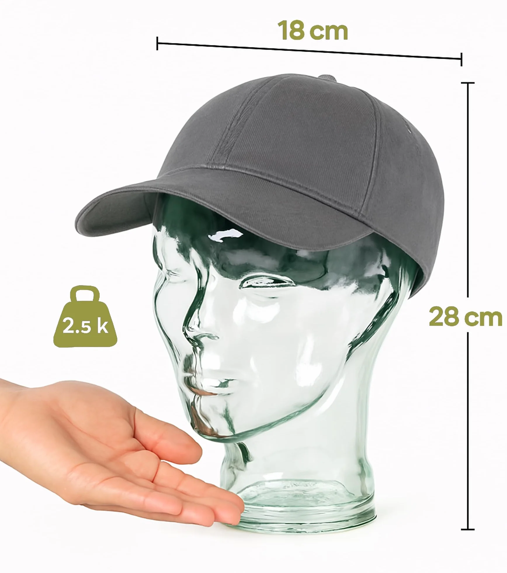 Tête de Mannequin décorative en Verre recyclé - Présentoir pour Accessoires