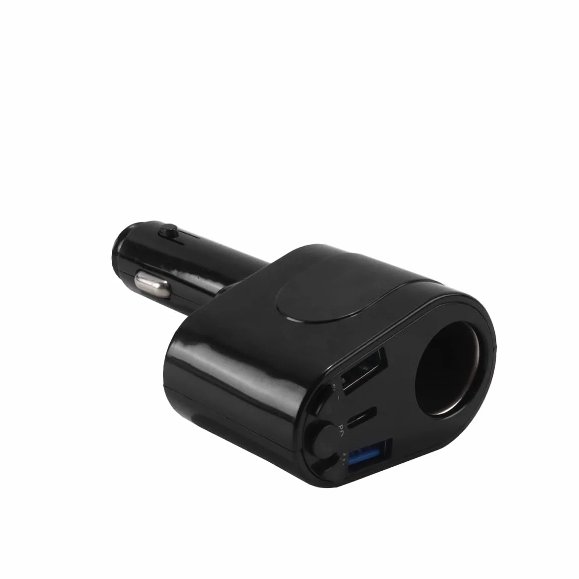Ubric Transmiter FM Auto Bluetooth PD typ C szybka ładowarka do gniazda zapalniczki samochodowej, wskaźnik napięcia