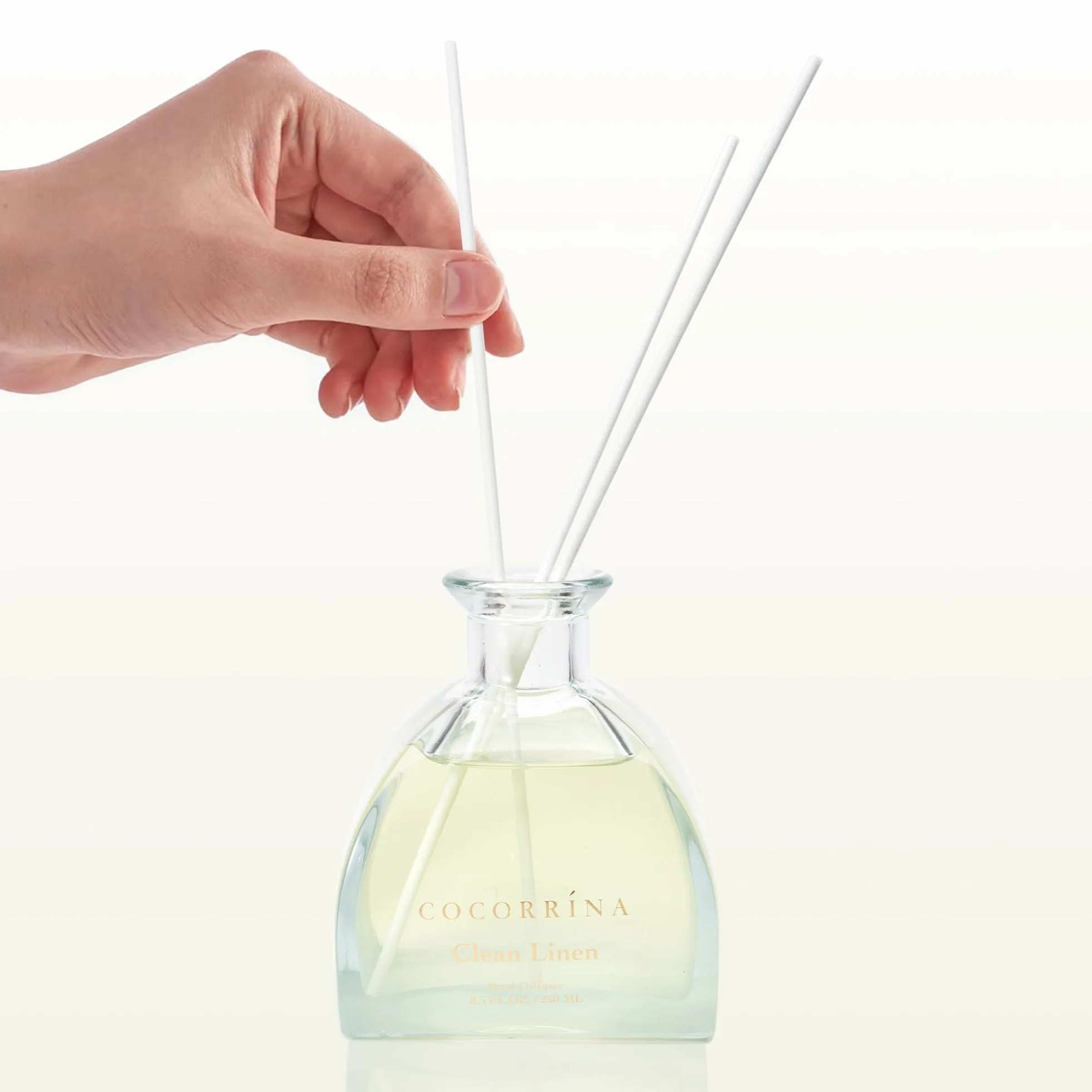 COCORRÍNA Diffuseur de Parfum 250ml Clean Linen 8 Bâtonnets Décoration Maison