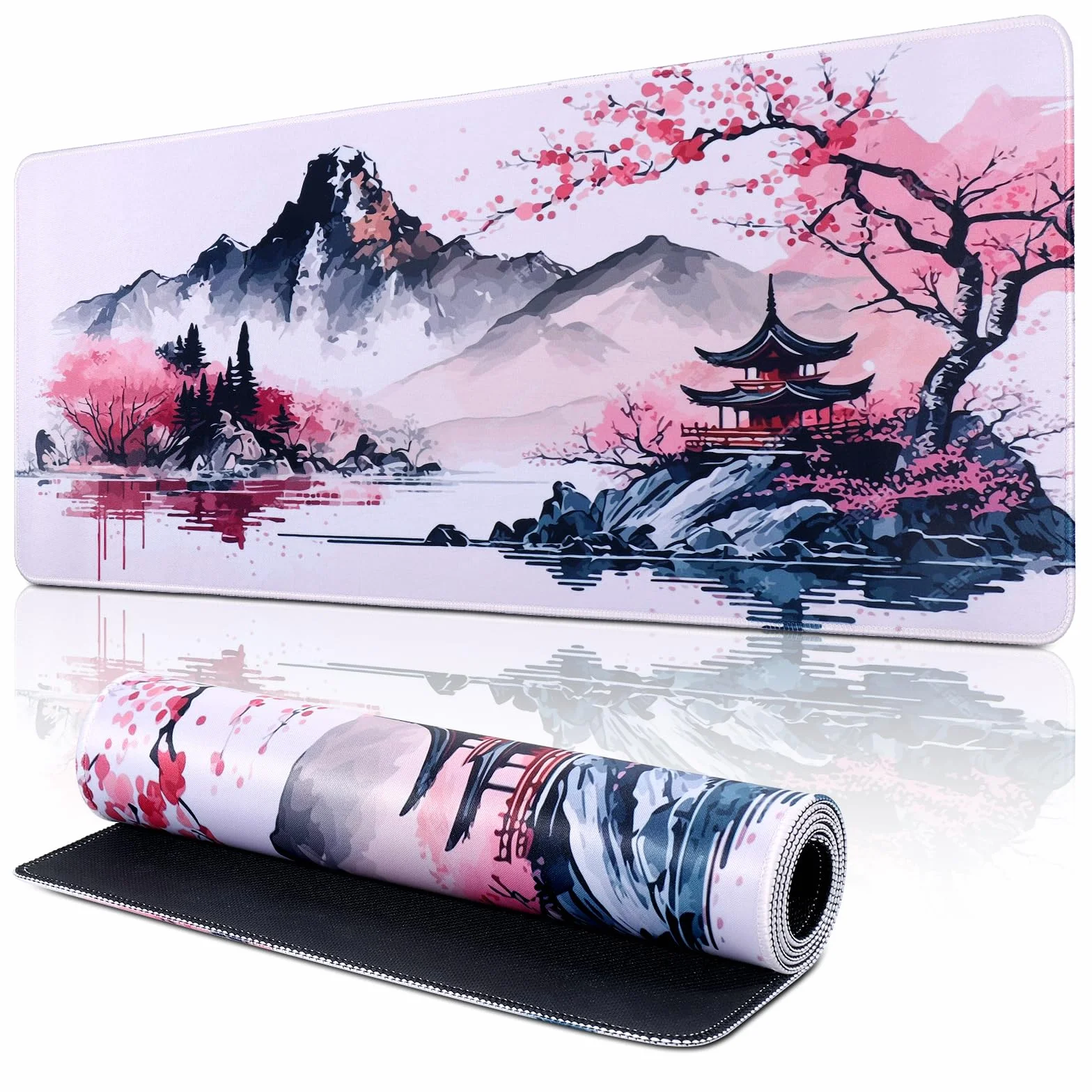 Tapis de Souris de Jeu XXL 800 x 300mm, Antidérapant Étanche Bords Cousus pour Gamer