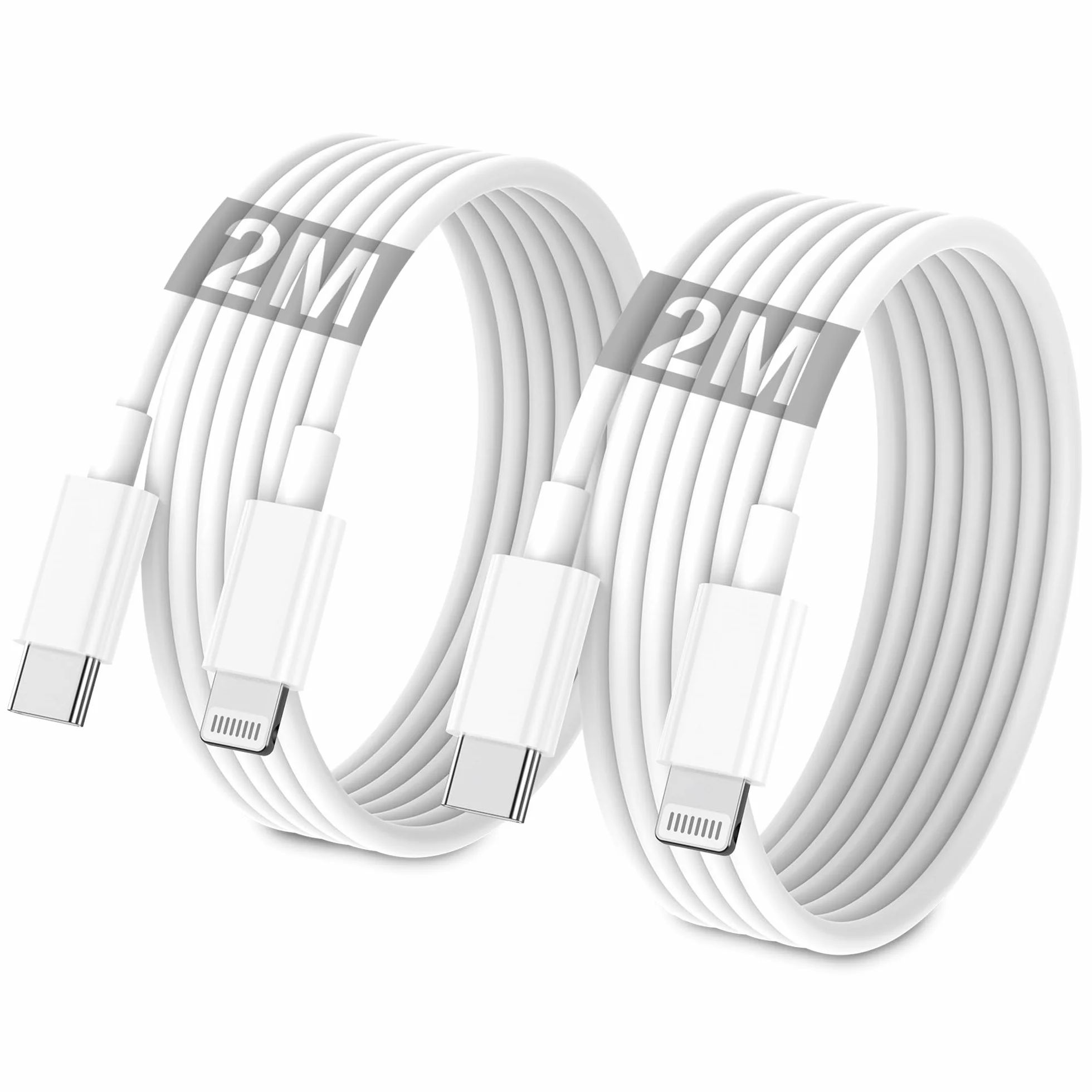 Câble iPhone USB C vers Lightning 2M 2Pack MFi Chargeur Rapide pour Apple iPhone 14 13 12 11 Pro Max Pro Plus XS XR X 8 7 SE iPad
