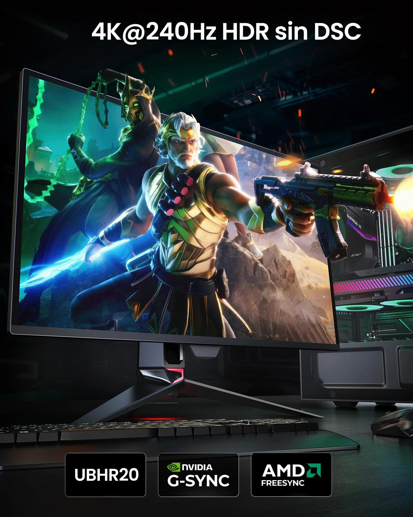 Silkland 80Gbps Kabel DisplayPort 2.1 2M [Certyfikat VESA] DP80, 8K@240Hz 4K@960Hz/540Hz/480Hz/240Hz Kabel DP 2.1 16K, HDR FreeSync G-Sync UHBR20 do Gaming-Monitor, PC, 5090 7900XTX
