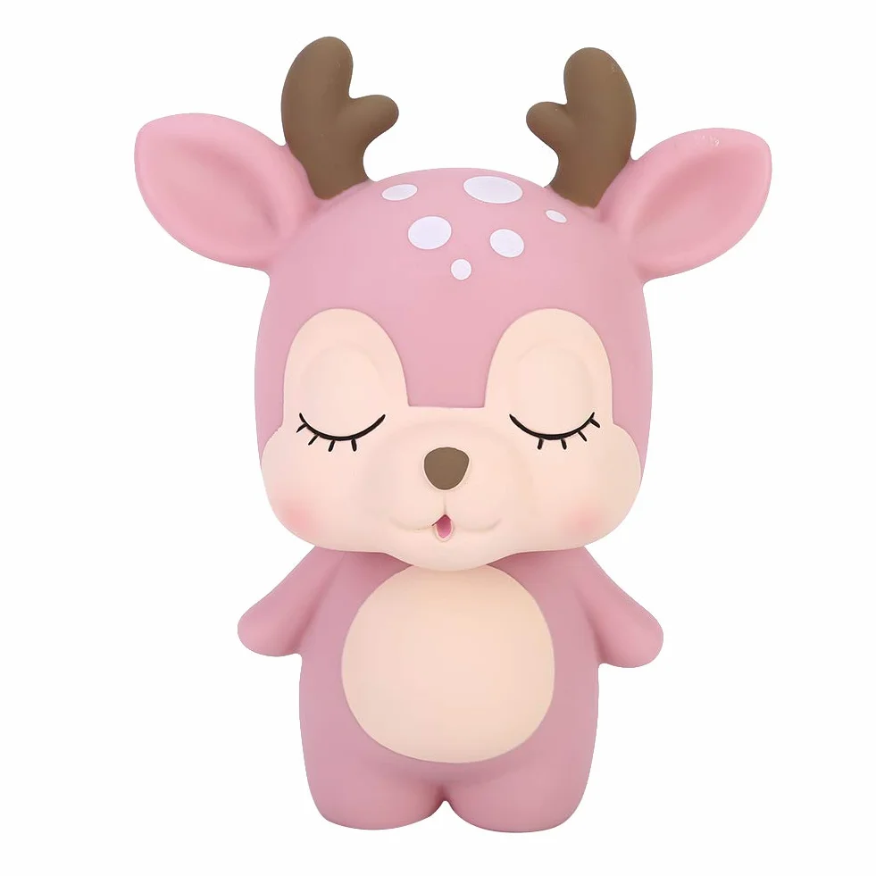 Tirelire Cerf Rose Plastique Décoration Chambre Filles Enfants