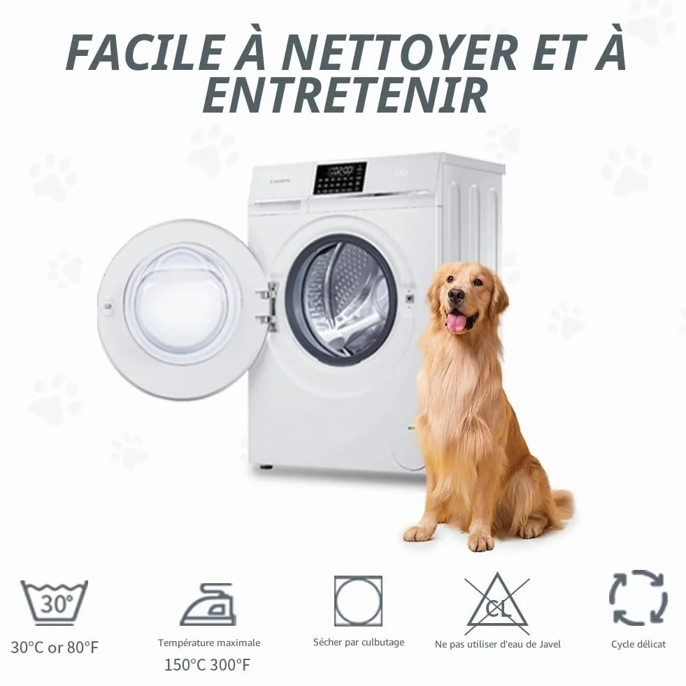 DUJUIKE Housse imperméable canapé, Protection canapé chien chat antidérapante, Crème 76-180 cm