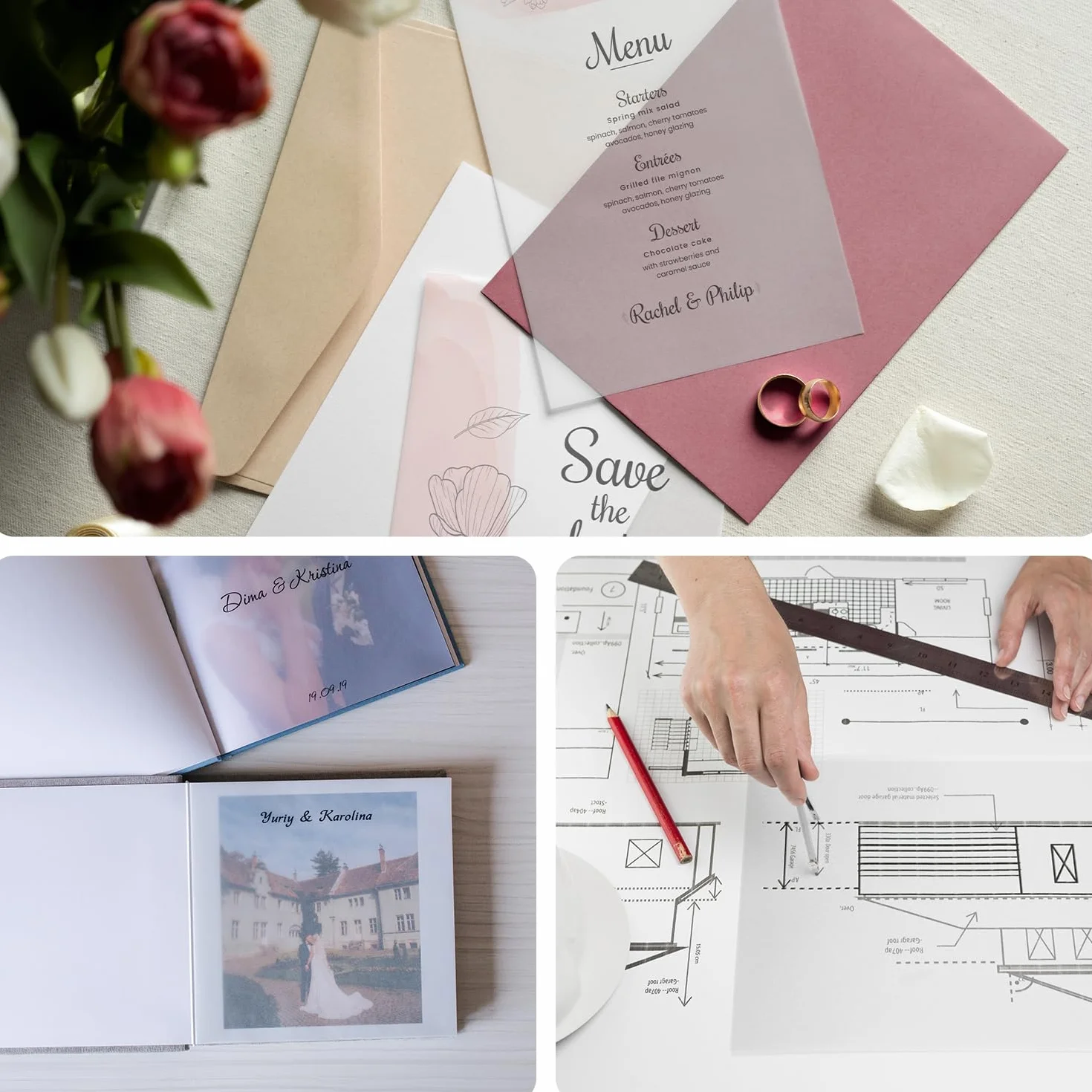 Aster Netuno Papier Calque Imprimable A4 210x297mm 180g pour Dessin Bricolage Cartes Invitation Scrapbooking