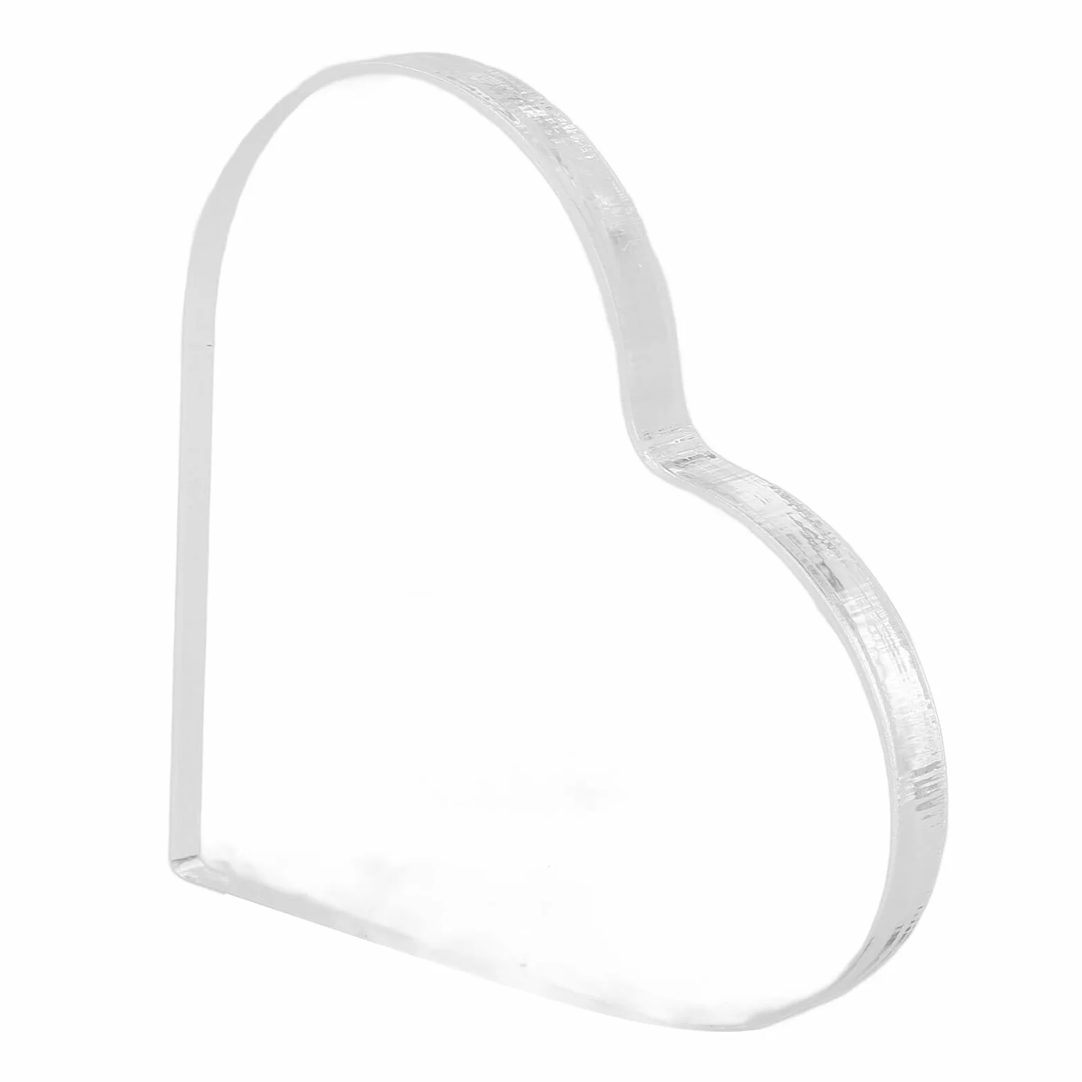 Plaque Acrylique Forme Cœur Transparente DIY pour Décoration Maison