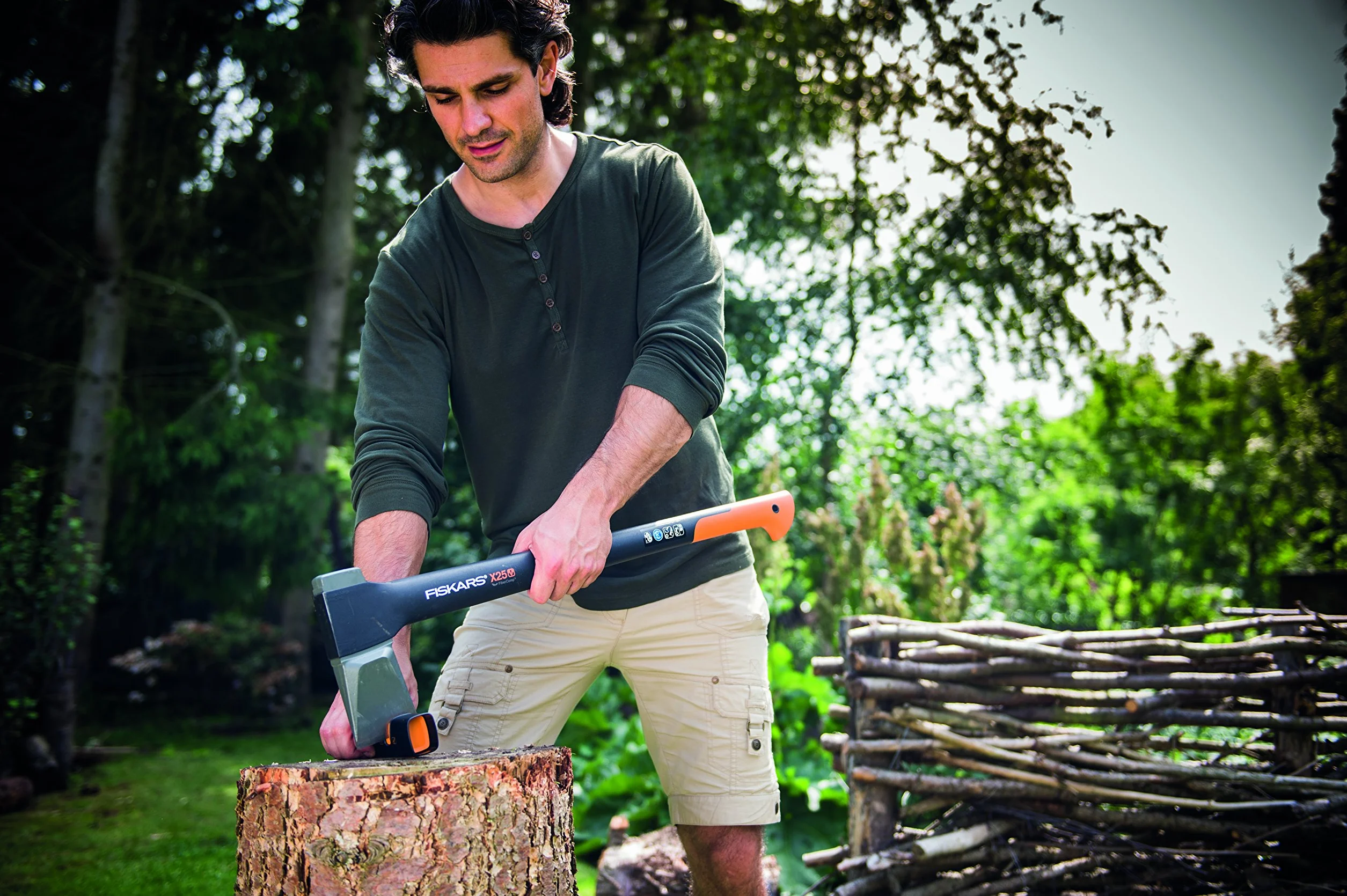 Fiskars Aiguiseur pour haches et couteaux Pierre à aiguiser en céramique Noir Orange Xsharp