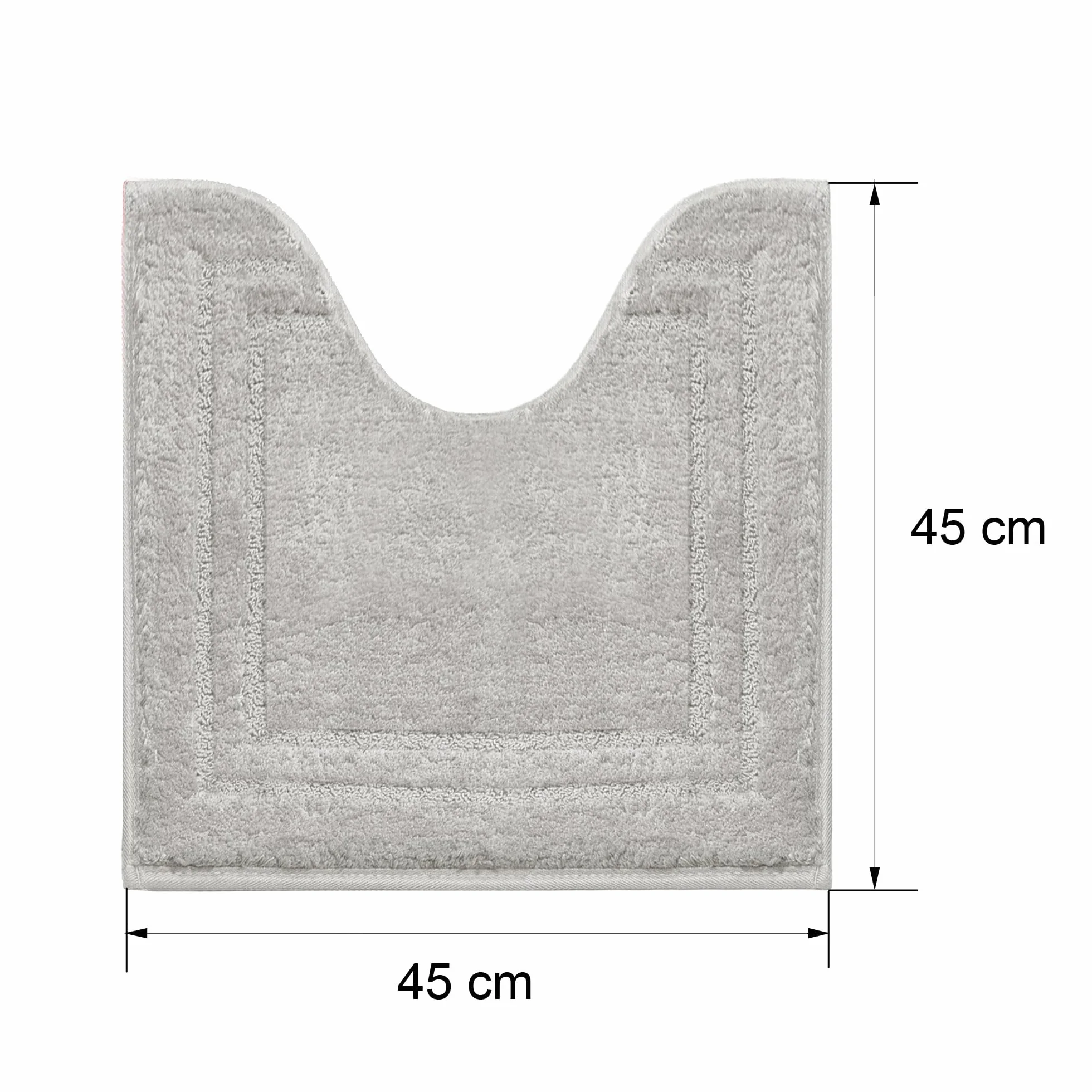 Decomira Tapis de Bain Antidérapant Absorbant Lavable 45x45 cm Gris