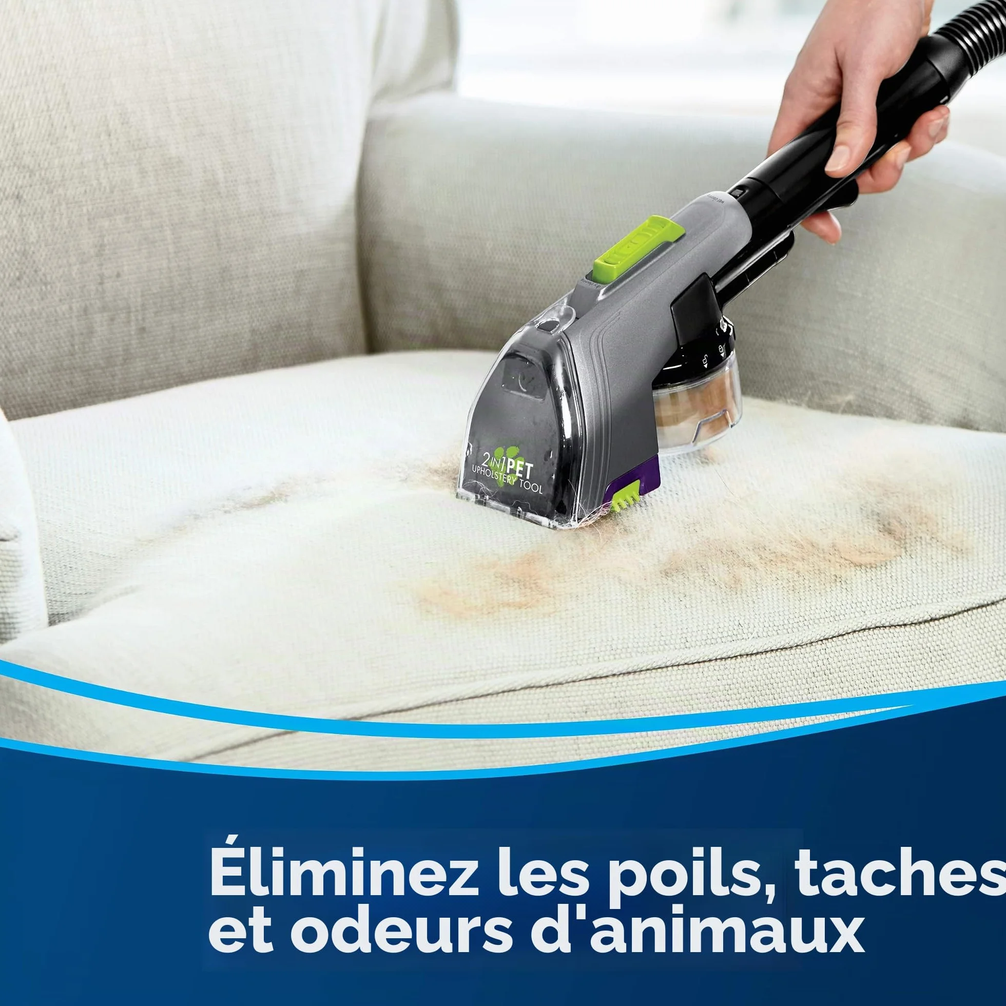 BISSELL Outil 2 en 1 pour Nettoyage de Tapis et Tissus d'ameublement (3259)