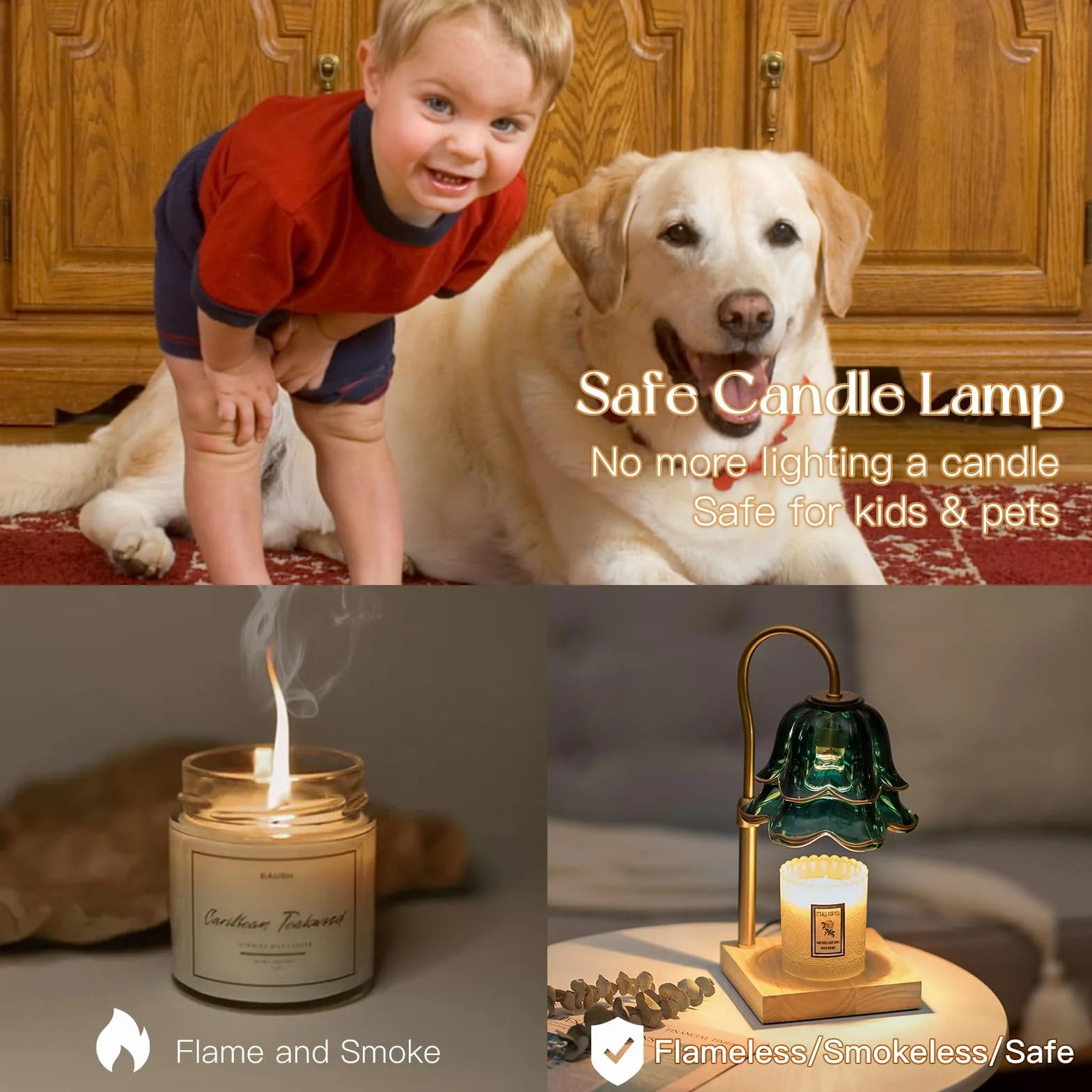 Candeldo Chauffe-bougie Lampe Chauffe-bougie : bougie Chauffe-bougie Lampe à parfum Bougie électrique Lampe Cadeaux pour femmes Meilleure amie Maman Lampe chauffante pour bougie parfumée