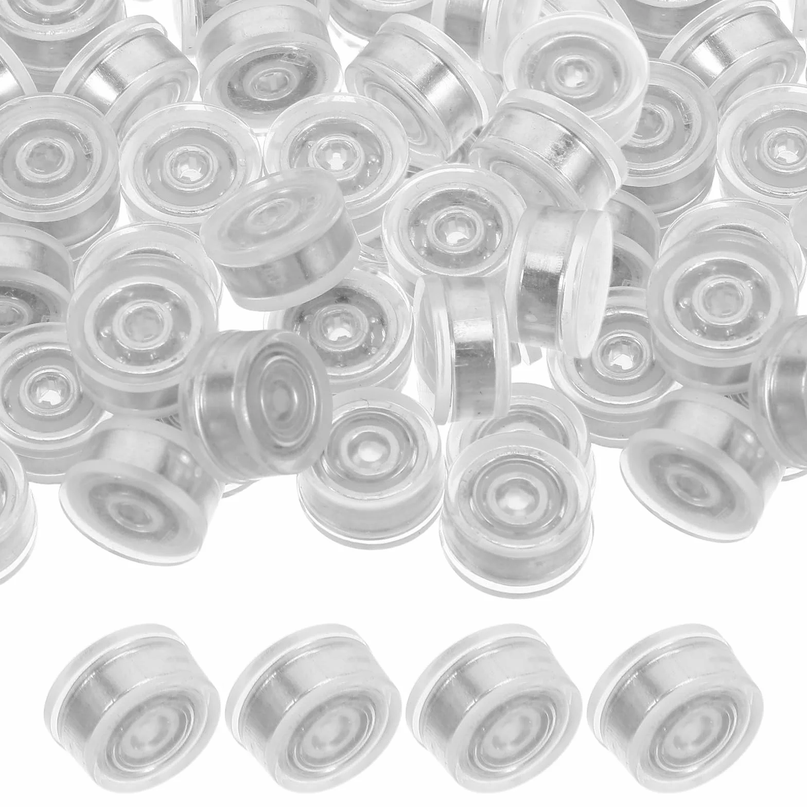 Roulements à Billes Rotatifs DIY 100 Pièces Base Transparente pour Moulin à Vent Bijoux