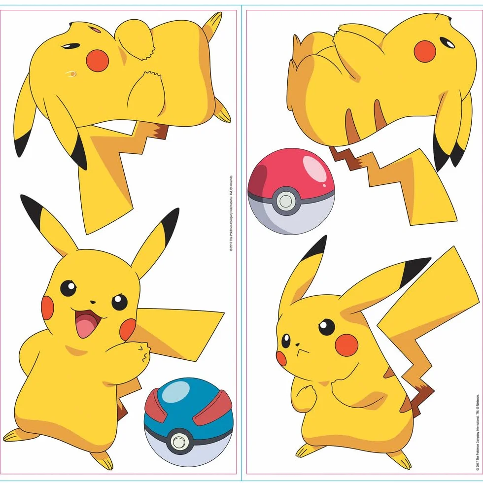 RoomMates RMK3596SCS Autocollants muraux Pokémon Pikachu