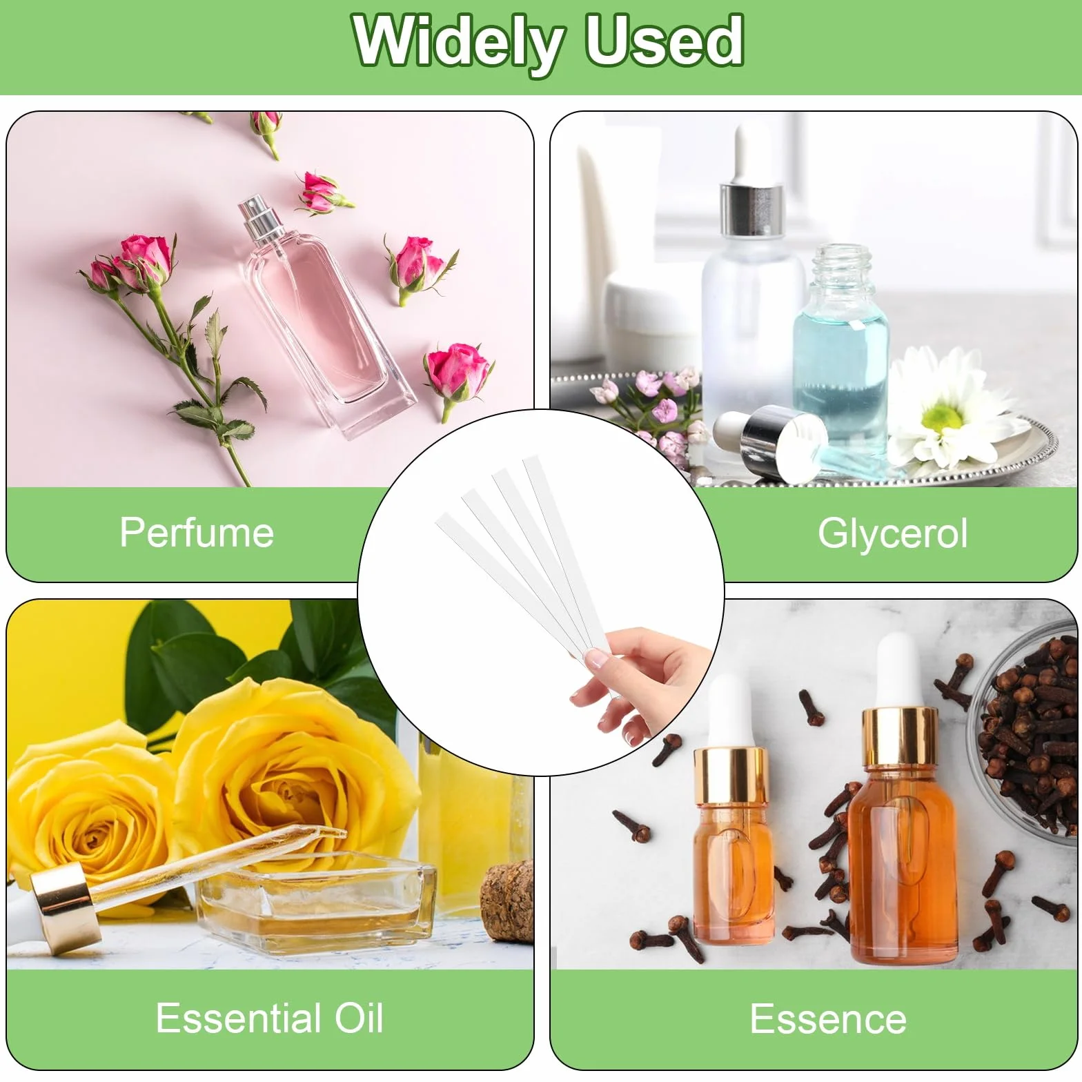 500 PCS Bandelettes Olfactives en Papier pour Tester les Parfums et Huiles Essentielles
