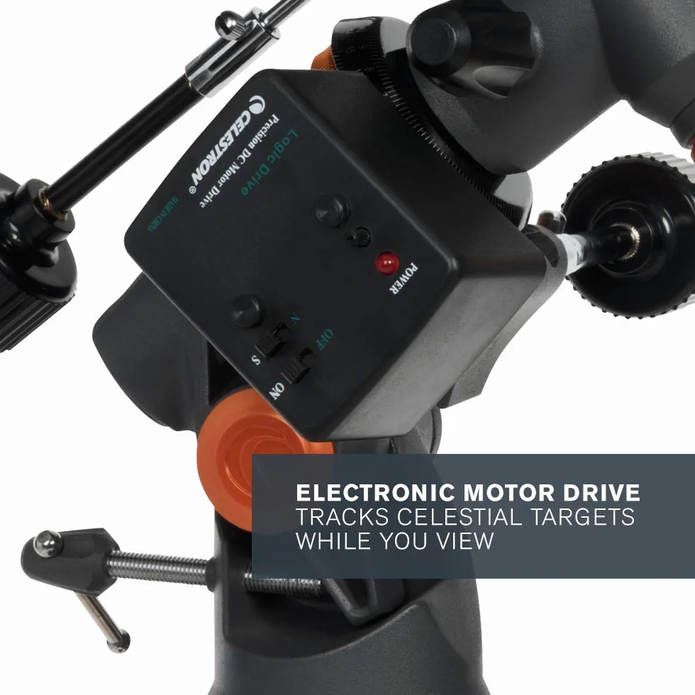 Celestron 31051 AstroMaster 130EQ - Newtonowski teleskop zwierciadlany z napedem silnikowym Celestron 31051 AstroMaster 130EQ, ciemnoniebieski