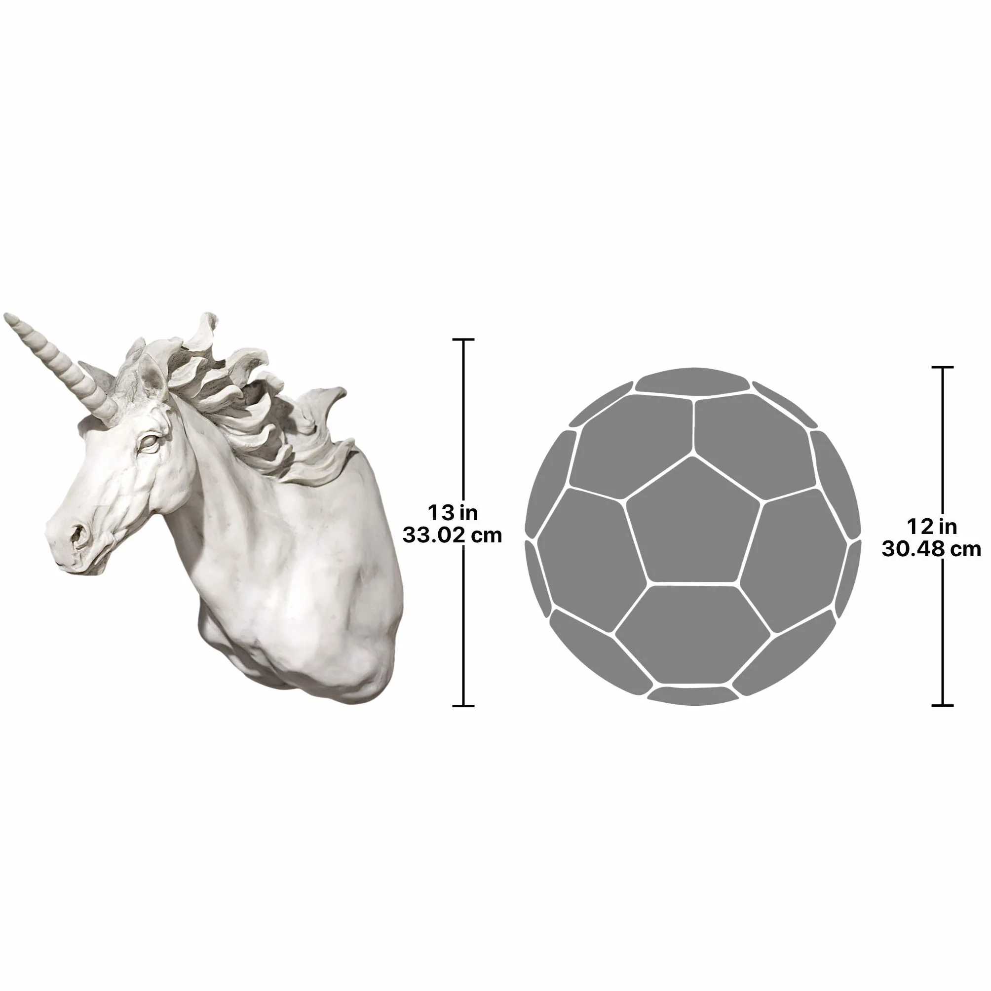 Design Toscano Sculpture murale trophée la licorne Alicorn, pierre ancienne