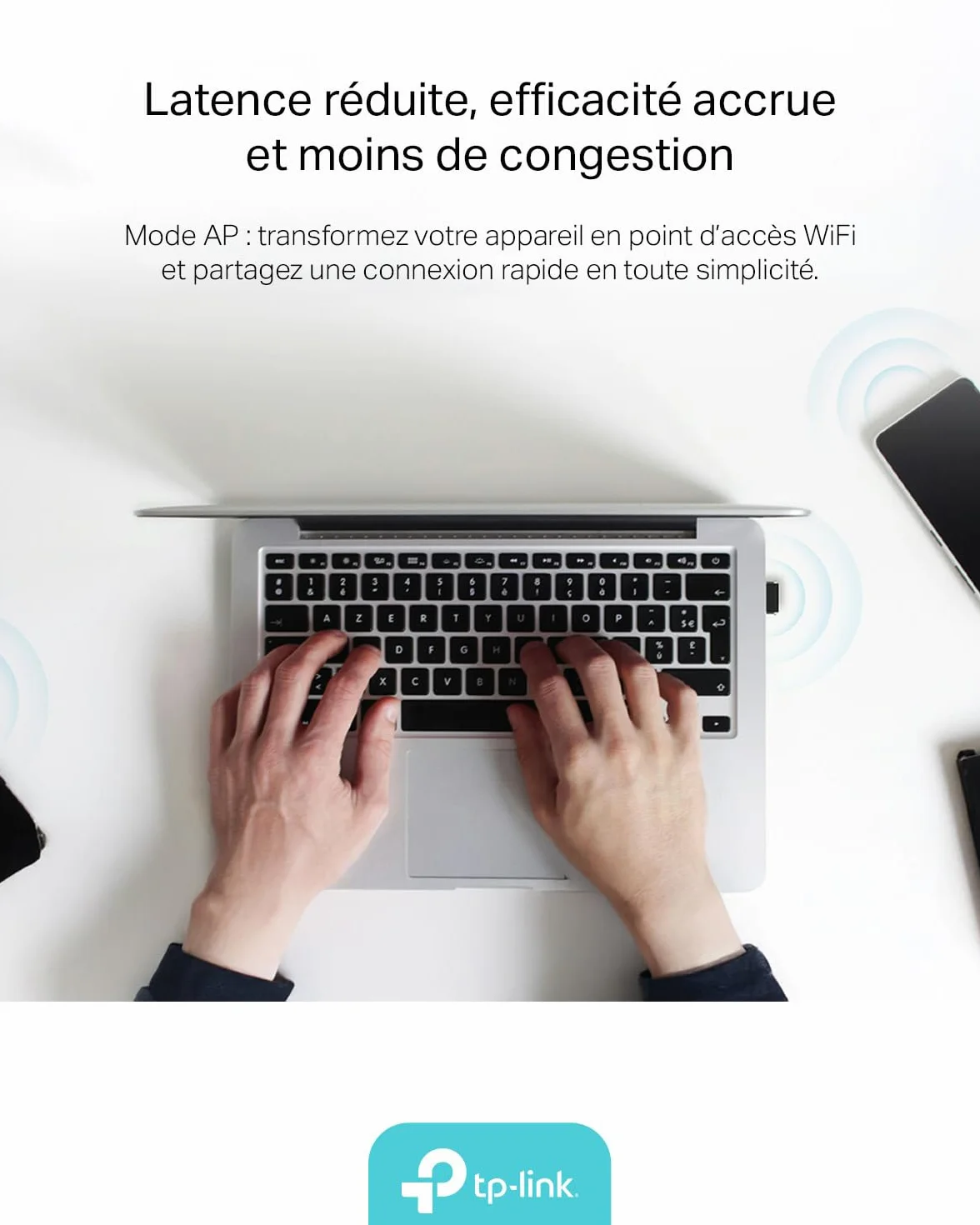 TP-Link Archer TX1U Nano Clé WiFi 6 AX300 USB Adaptateur Double Bande 2,4 GHz MU-MIMO