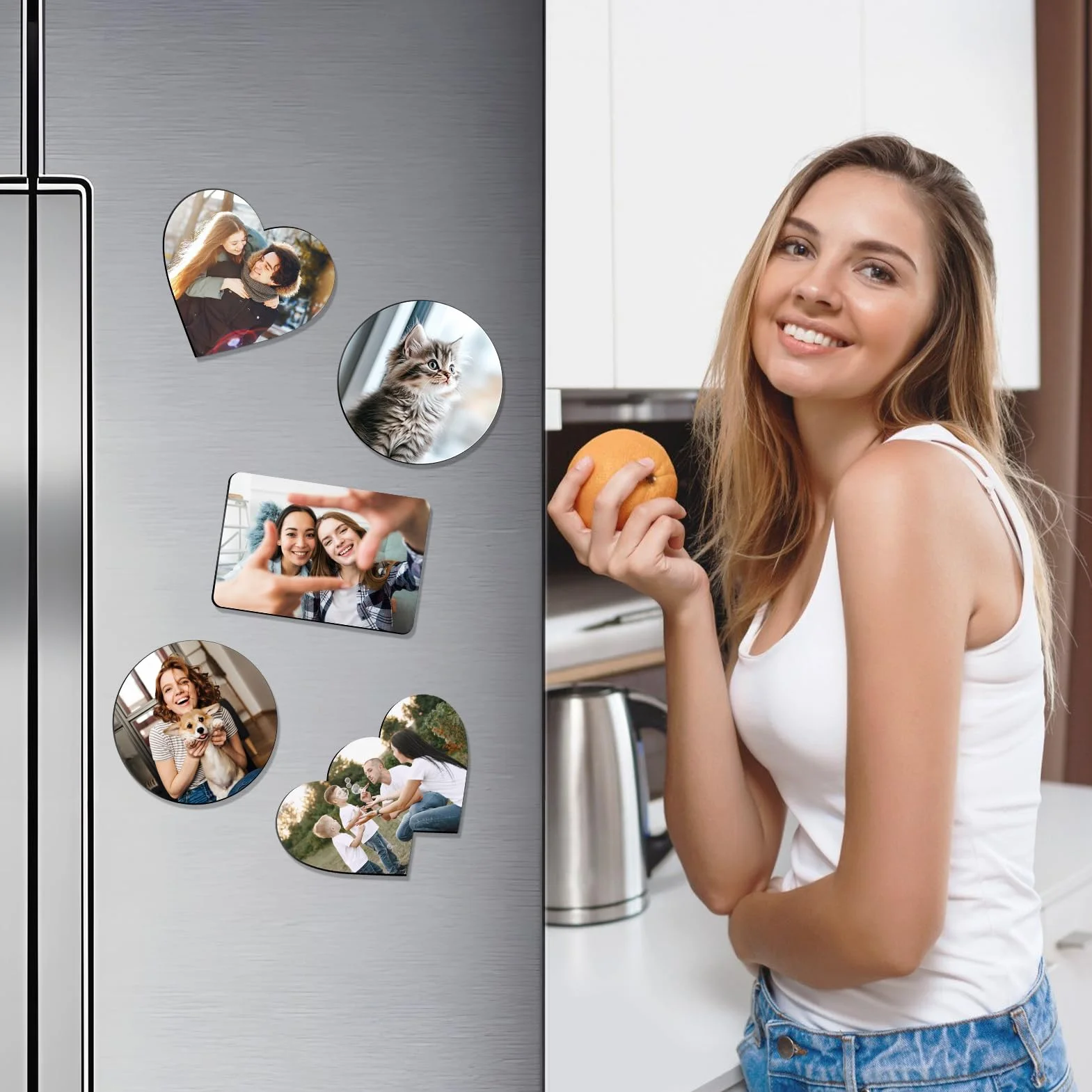 Magnet Frigo Personnalisable Aimant Frigo Cadre Photo Personnalisé Magnet Bild, Kühlschrank Personalizzato de Réfrigérateur Cadeau Original