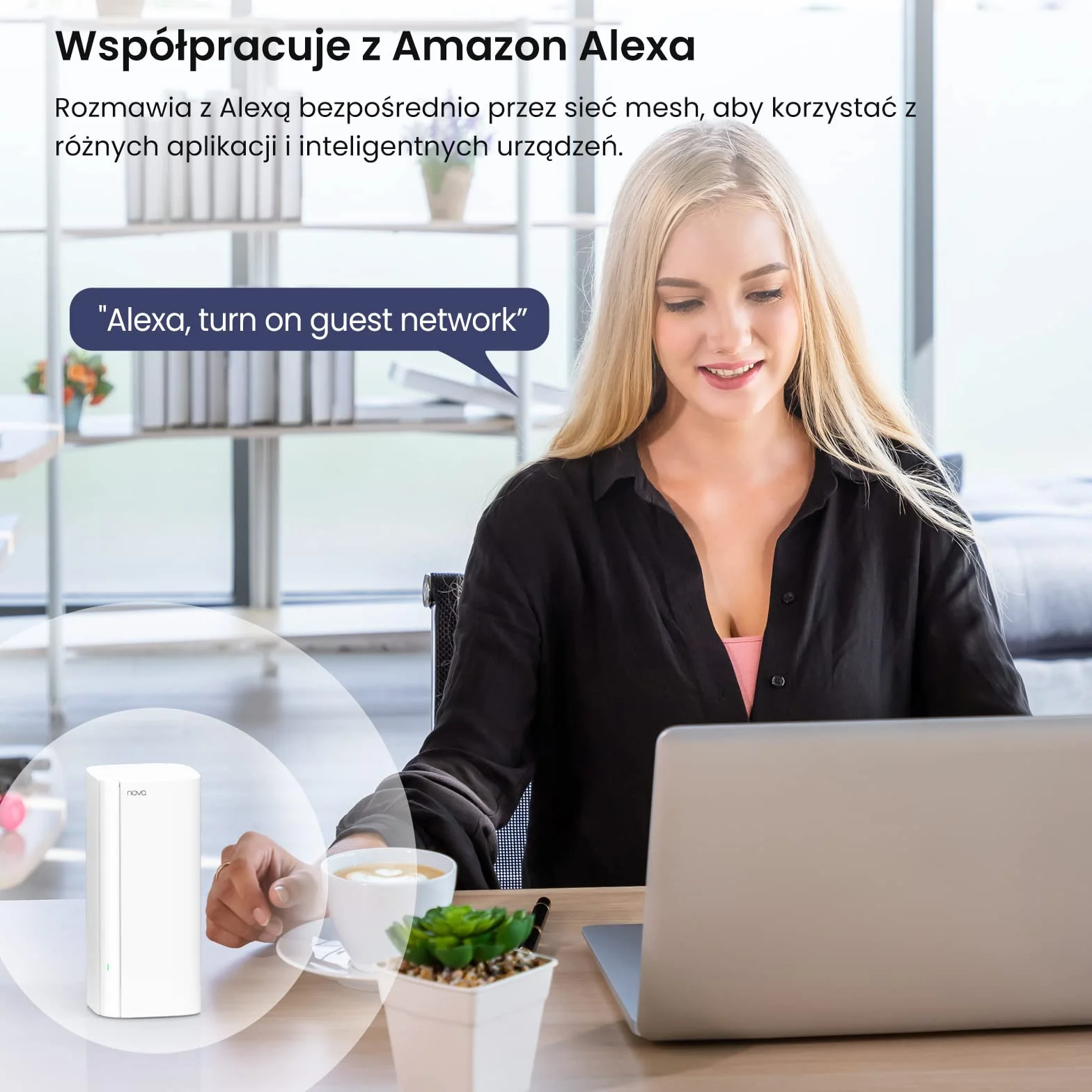 Tenda Nova MX12-3 AX3000 Mesh Wi-Fi 6 System, szeroki zasięg Wi-Fi do 650m², procesor Quad-Core 1,7 GHz, porty Gigabit LAN, obsługuje Alexa, 3-Pack