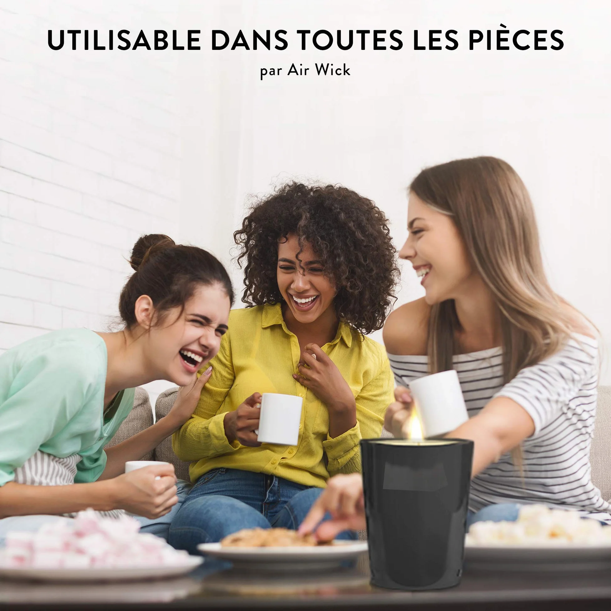 Air Wick Bougie Parfumée Vanille et Coco – 40h de Combustion