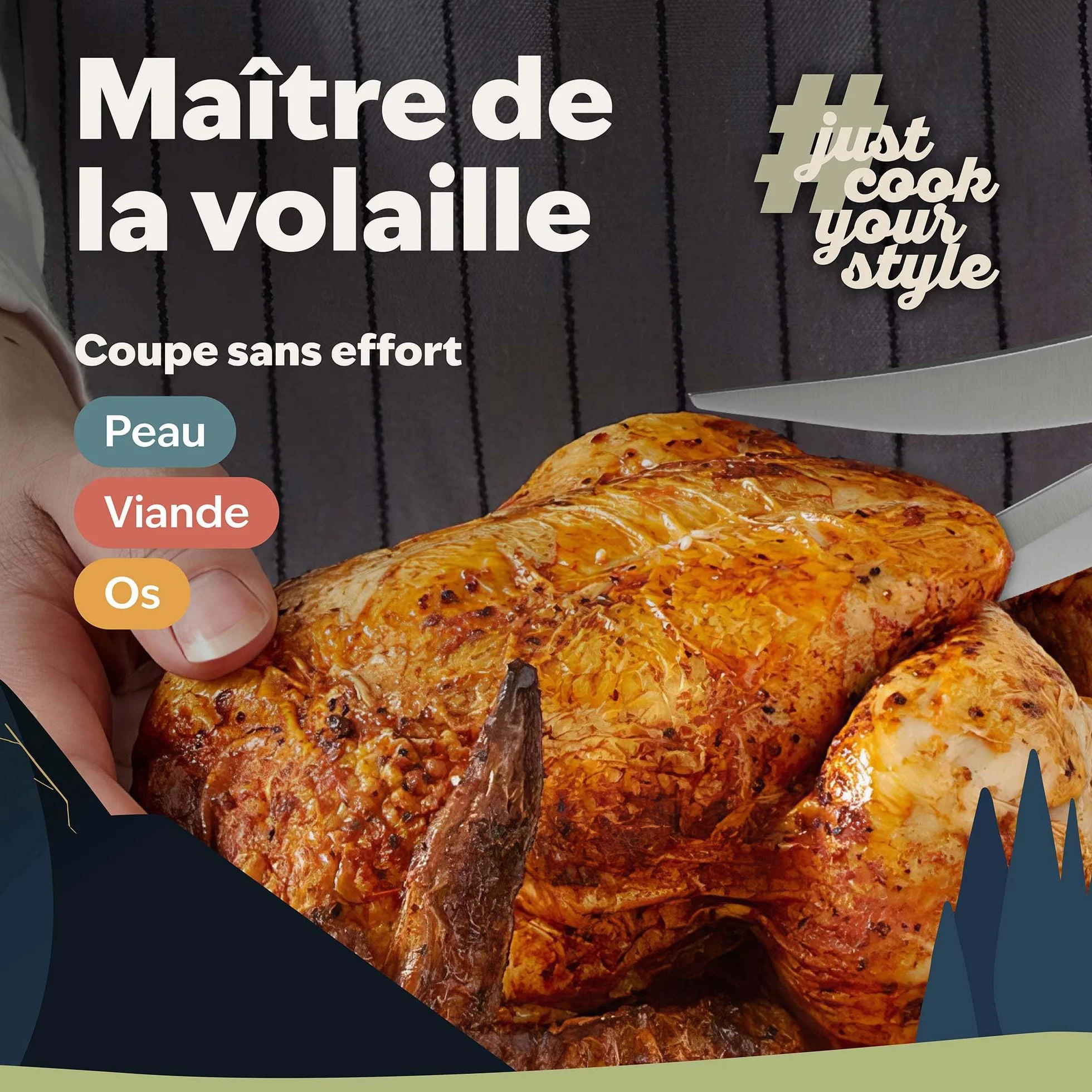 Ciseaux à Volaille en Acier Inoxydable Premium Ciseaux de Cuisine pour Poulet Oie Canard