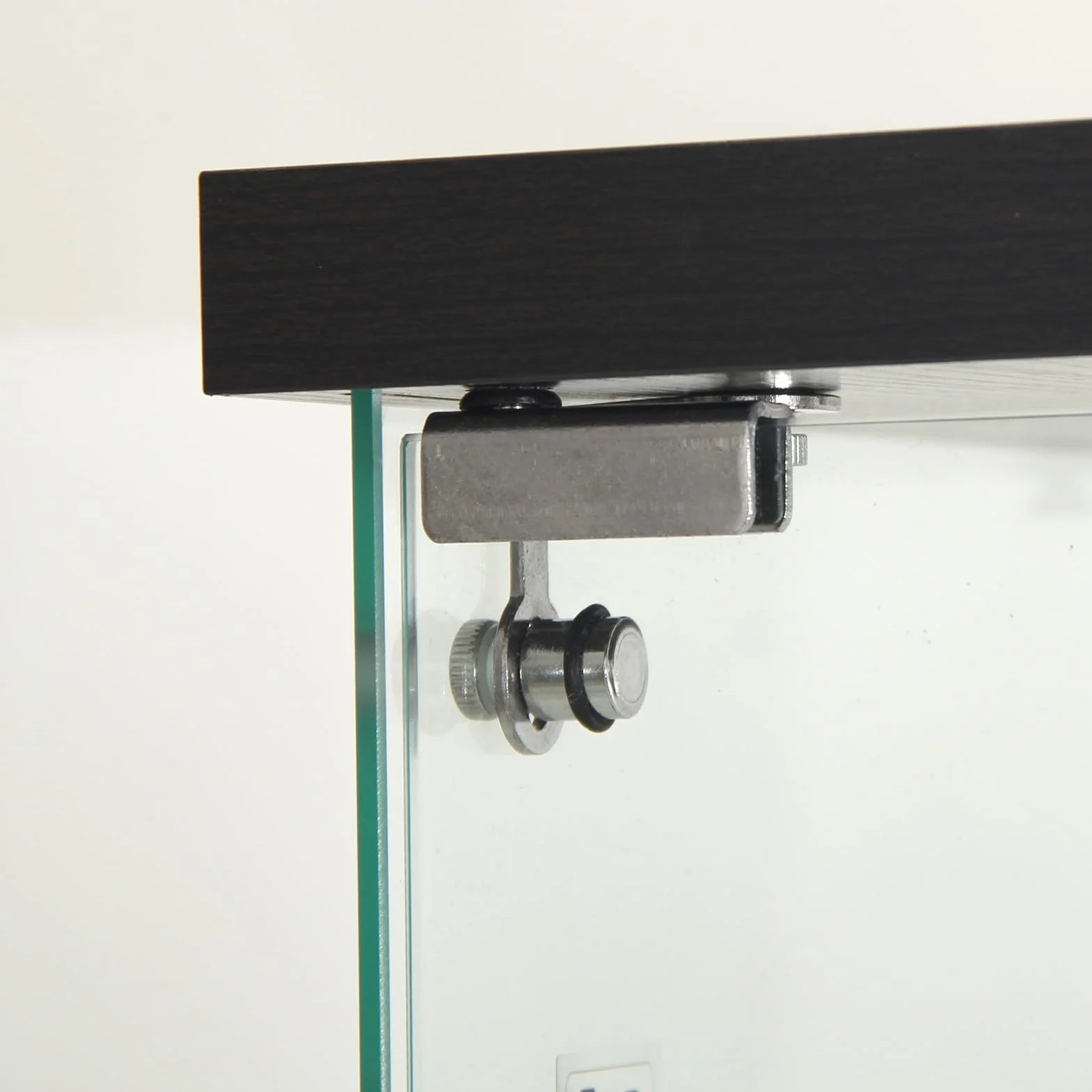 Vitrines, vitrines en Verre, armoires de Rangement Verticales en Verre,Vitrine Verre avec LED,adaptées aux Salons, Chambres, Bureaux (Noir, 2 étages),88x43x37cm