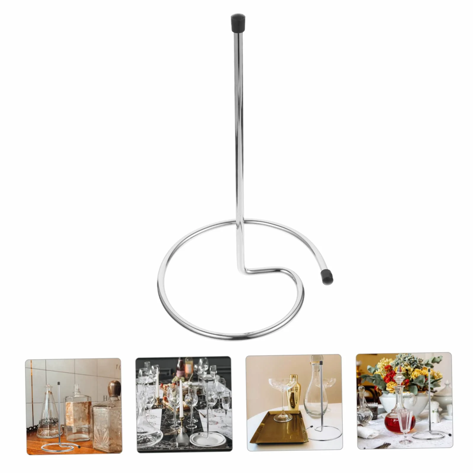 ULTECHNOVO Égouttoir à Carafe à Vin En Métal Lot De 2 Pièces Support De Comptoir Antirouille Séchoir à Carafe Pour Maison Et Bar